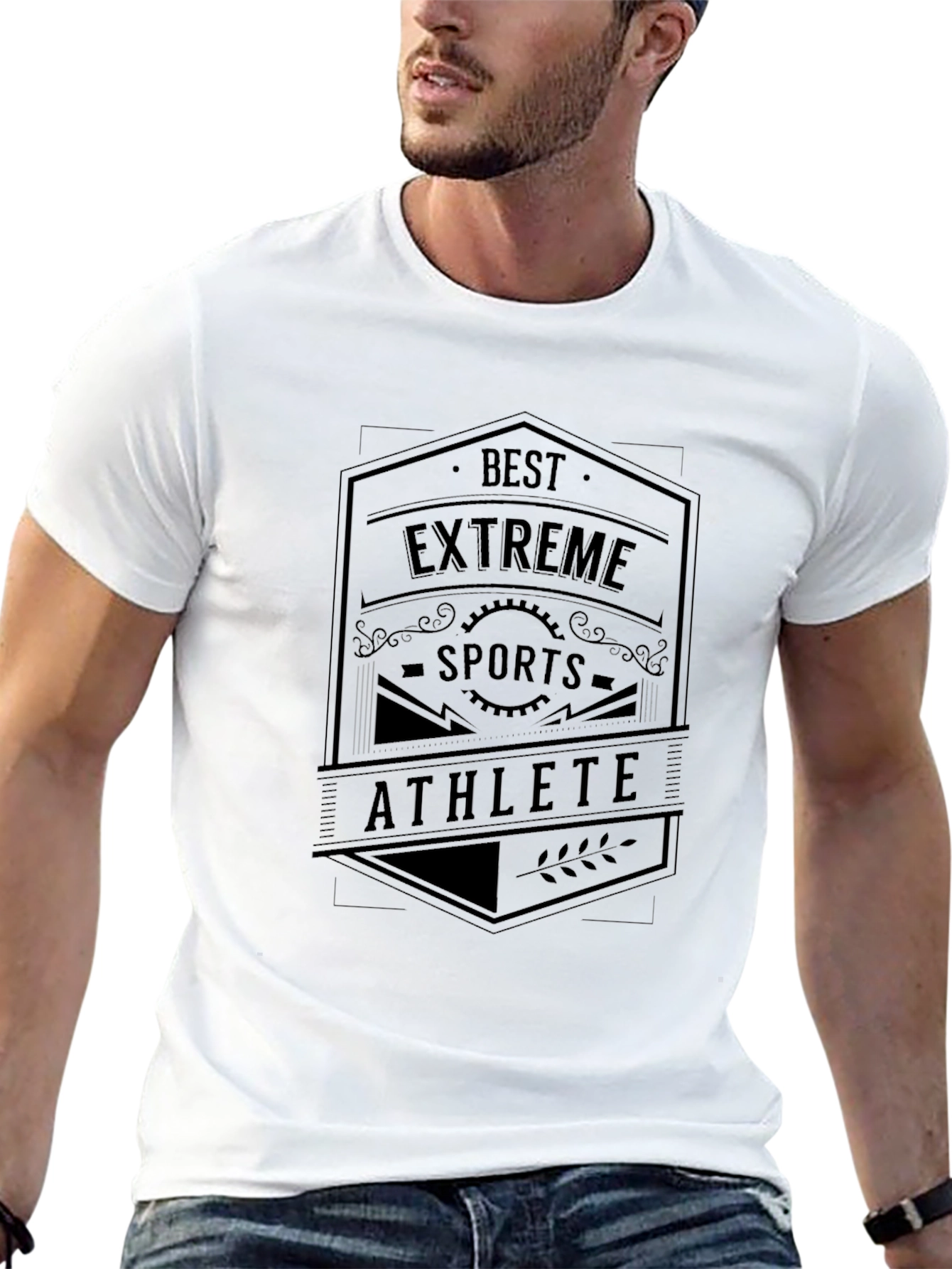 Best Extreme Sports Athlete Graphic T-Shirt - Black