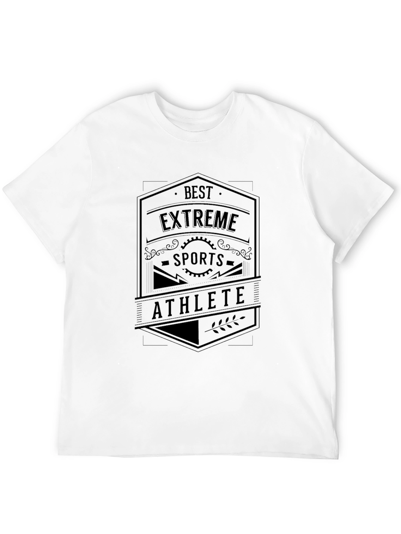 Best Extreme Sports Athlete Graphic T-Shirt - Black