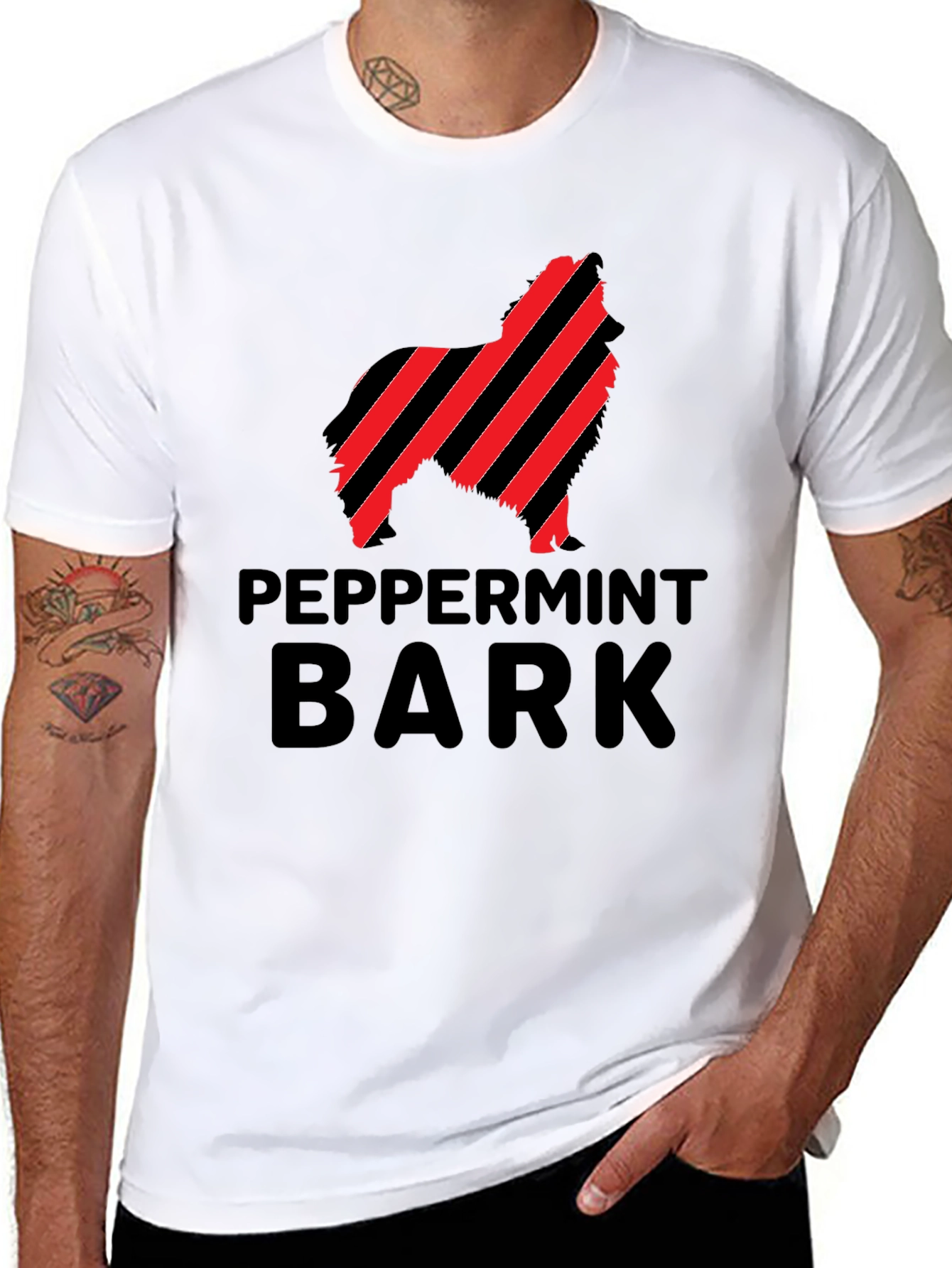Peppermint Bark Dog Graphic Tee
