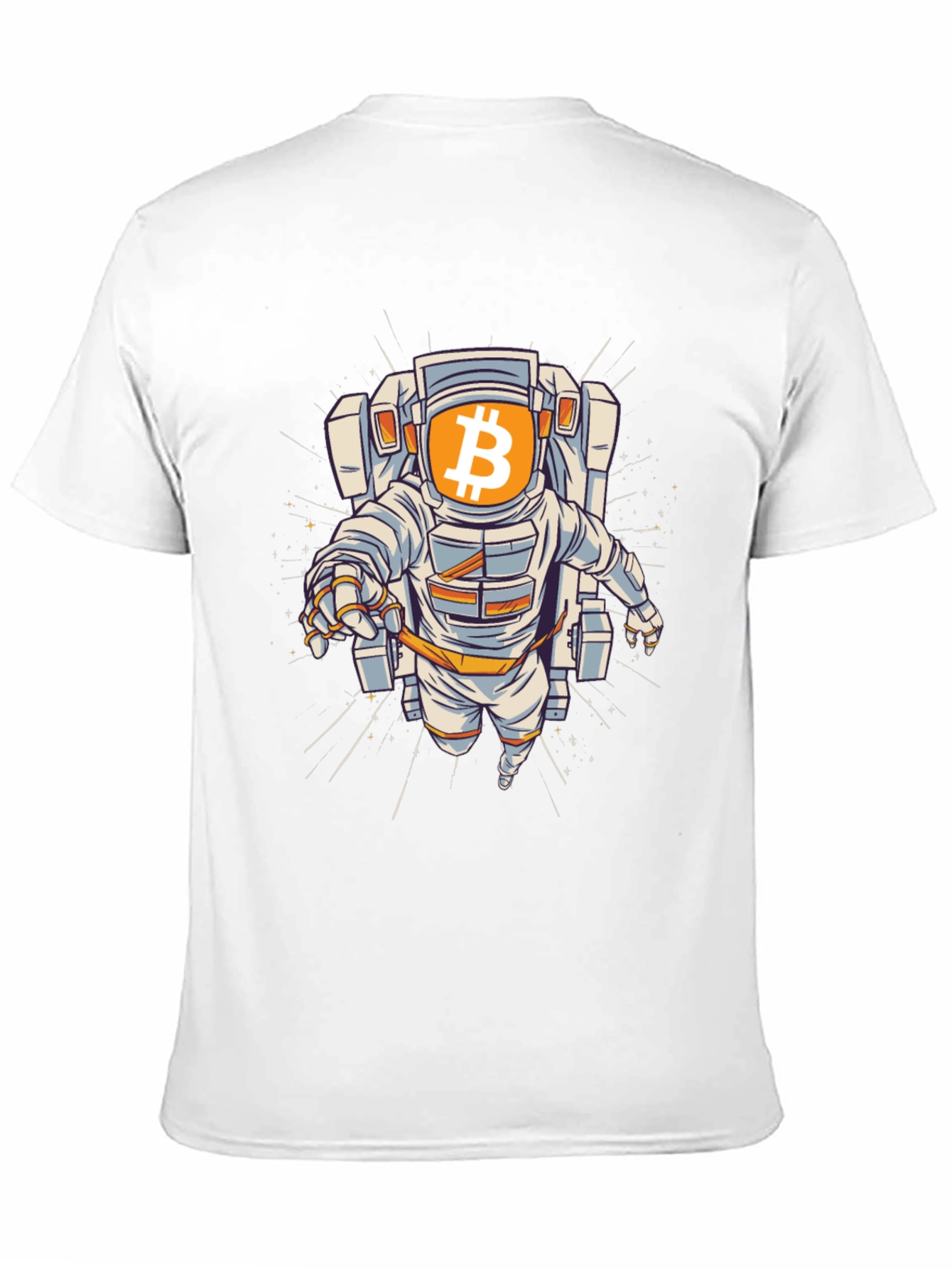 Bitcoin Astronaut Black T-Shirt - Crypto Space Explorer