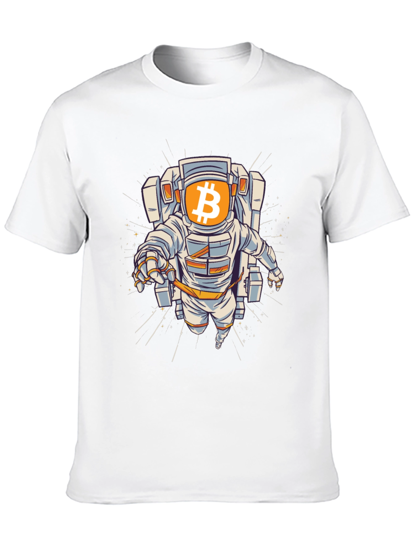 Bitcoin Astronaut Black T-Shirt - Crypto Space Explorer