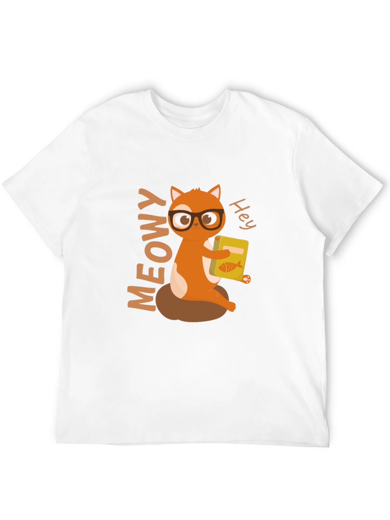 Cute Cat Reading T-Shirt - Meowy Hey!