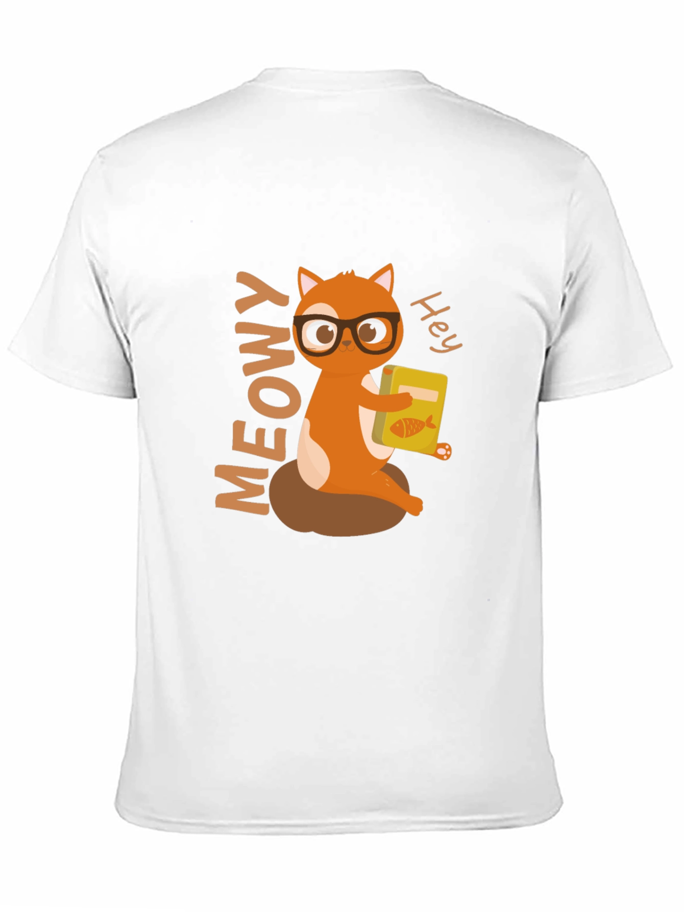 Cute Cat Reading T-Shirt - Meowy Hey!