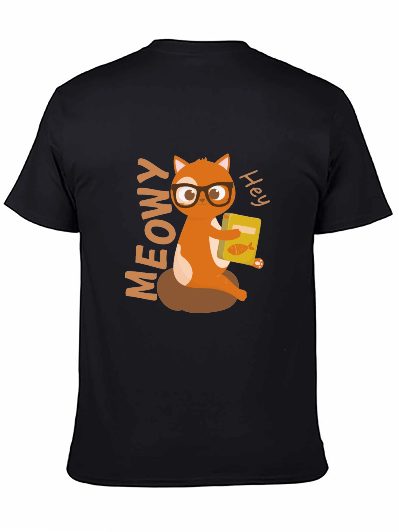 Cute Cat Reading T-Shirt - Meowy Hey!