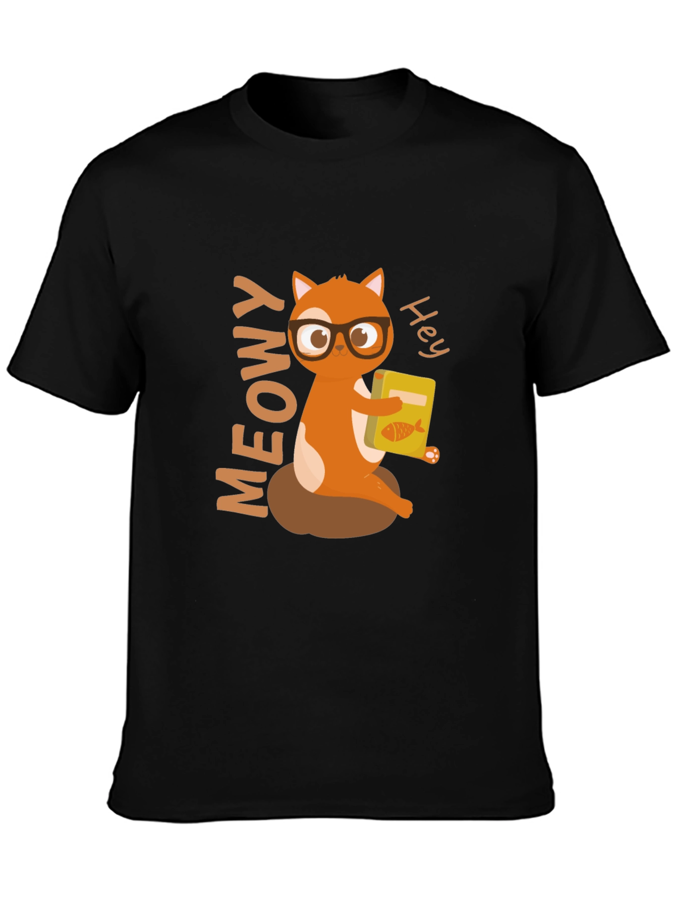 Cute Cat Reading T-Shirt - Meowy Hey!