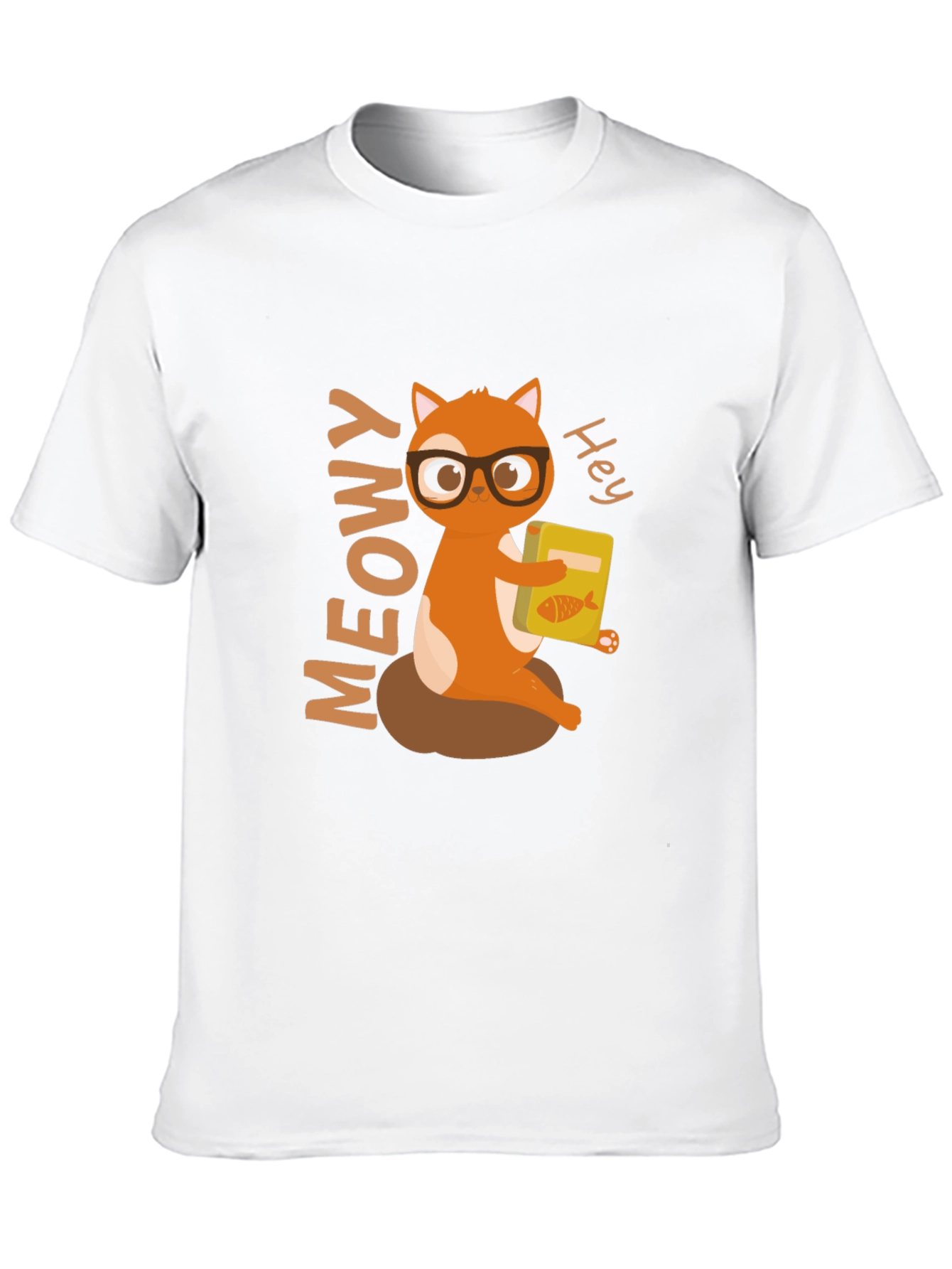 Cute Cat Reading T-Shirt - Meowy Hey!