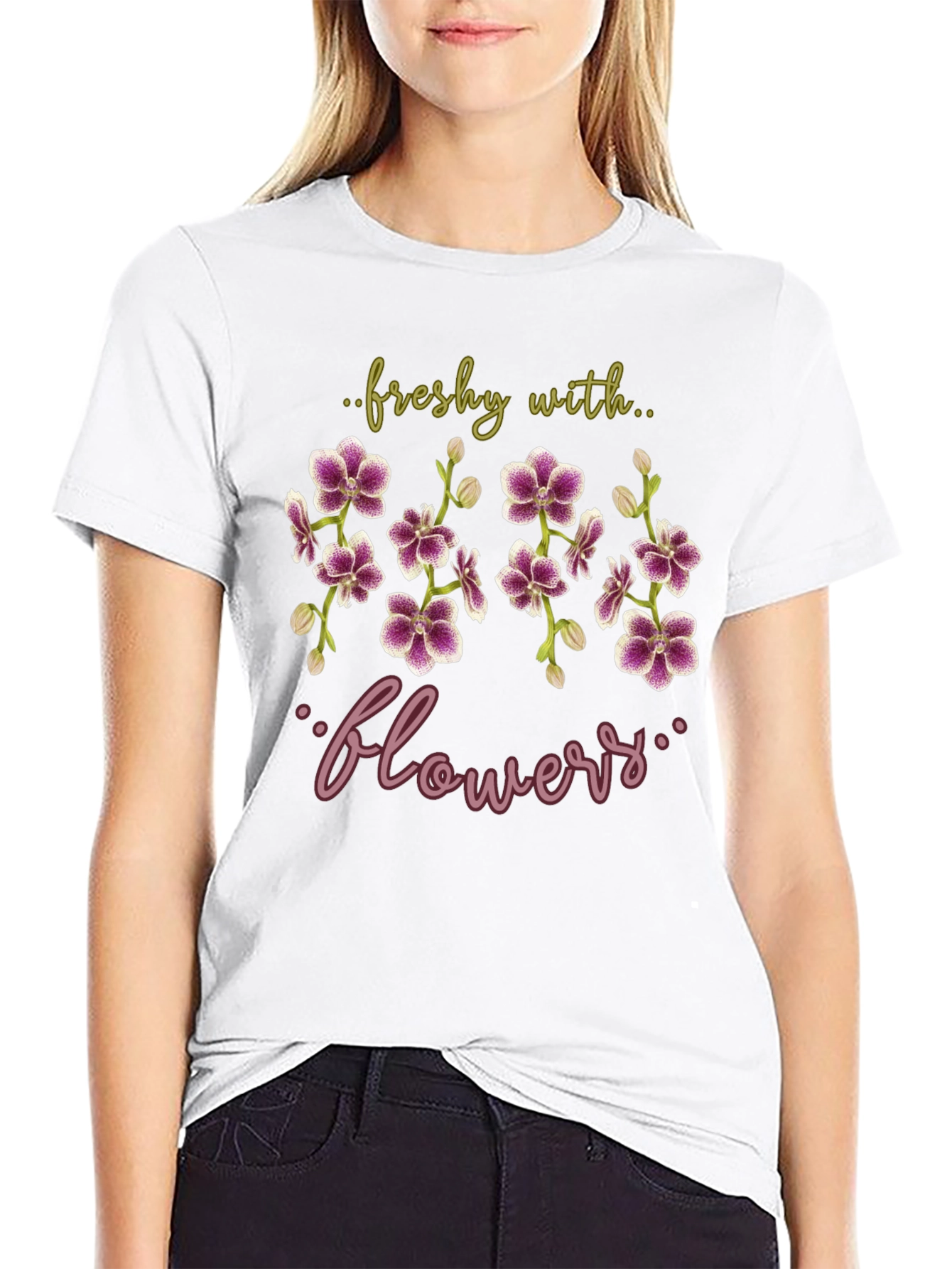 Freshy With Flowers Graphic T-Shirt
