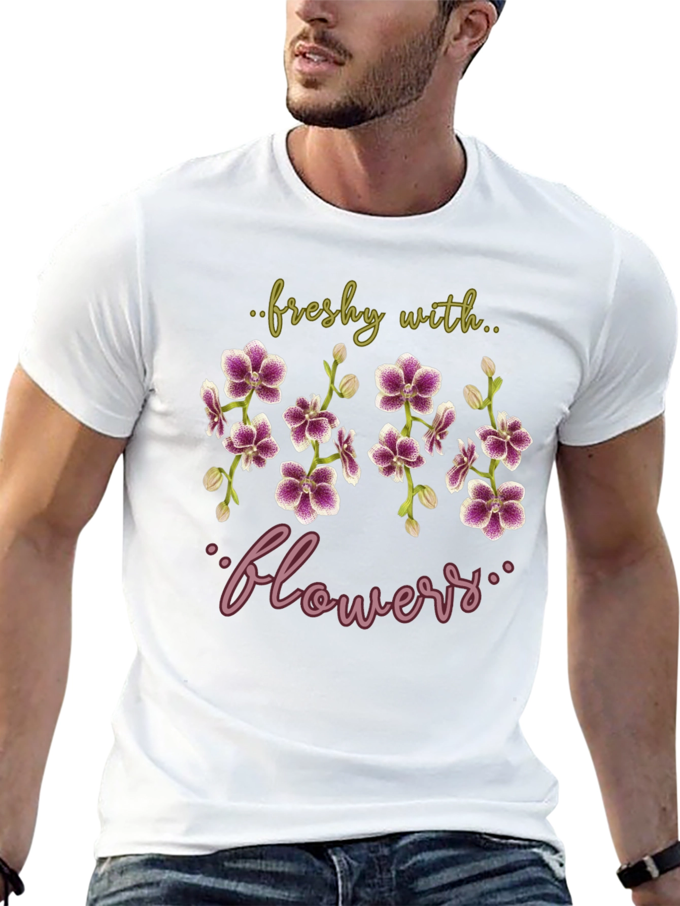 Freshy With Flowers Graphic T-Shirt