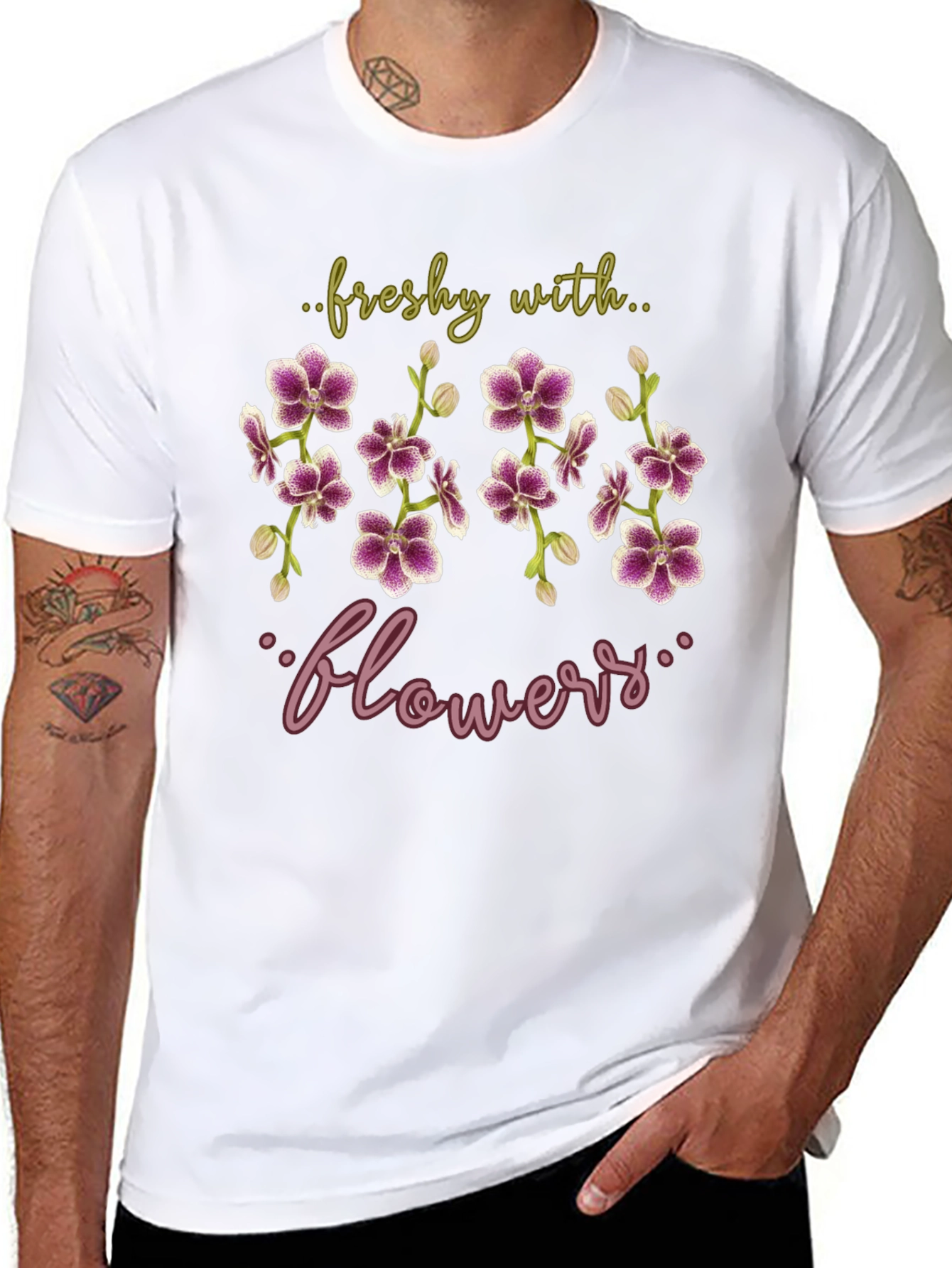 Freshy With Flowers Graphic T-Shirt