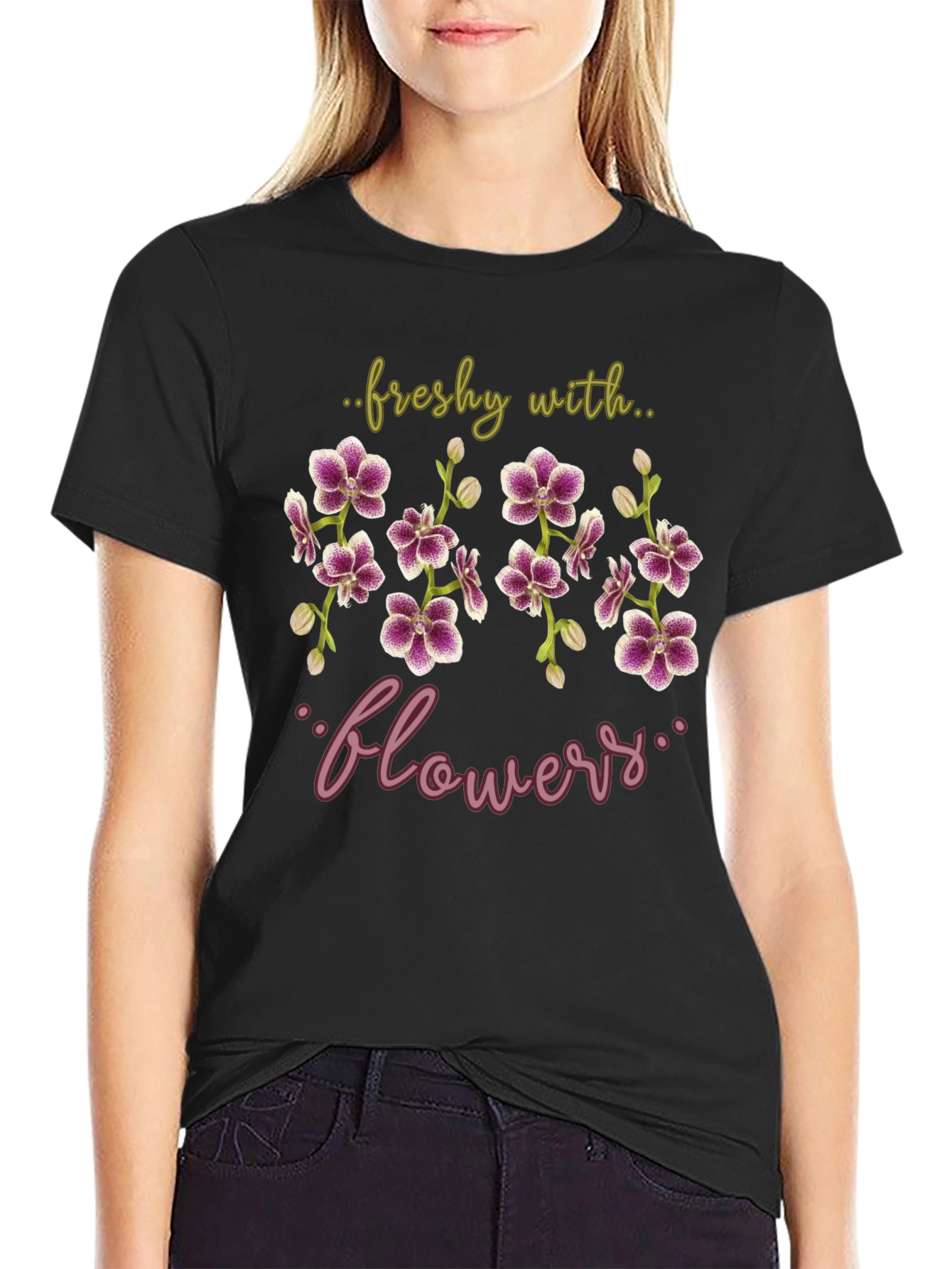 Freshy With Flowers Graphic T-Shirt