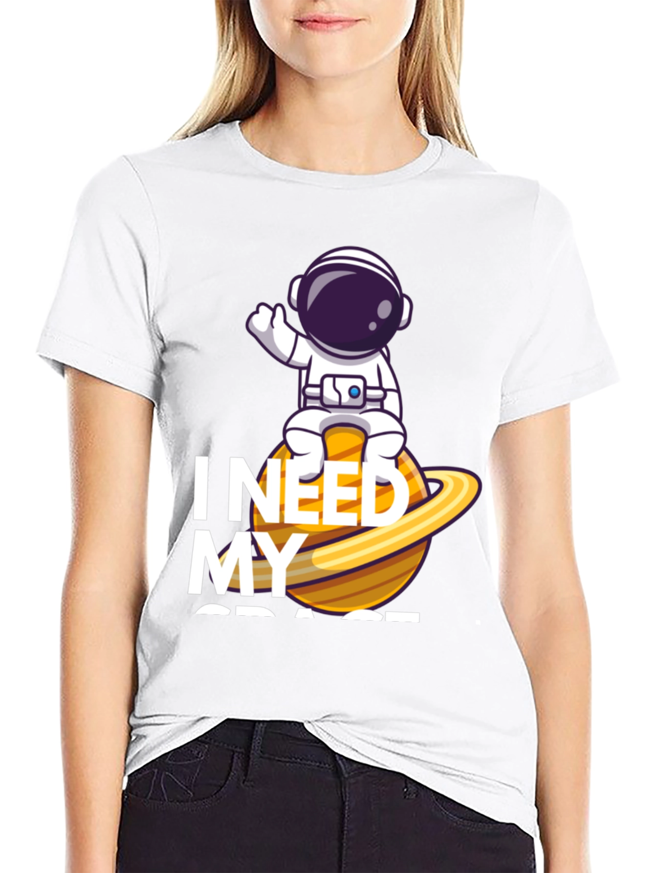 I Need My Space T-Shirt - Astronaut on Planet