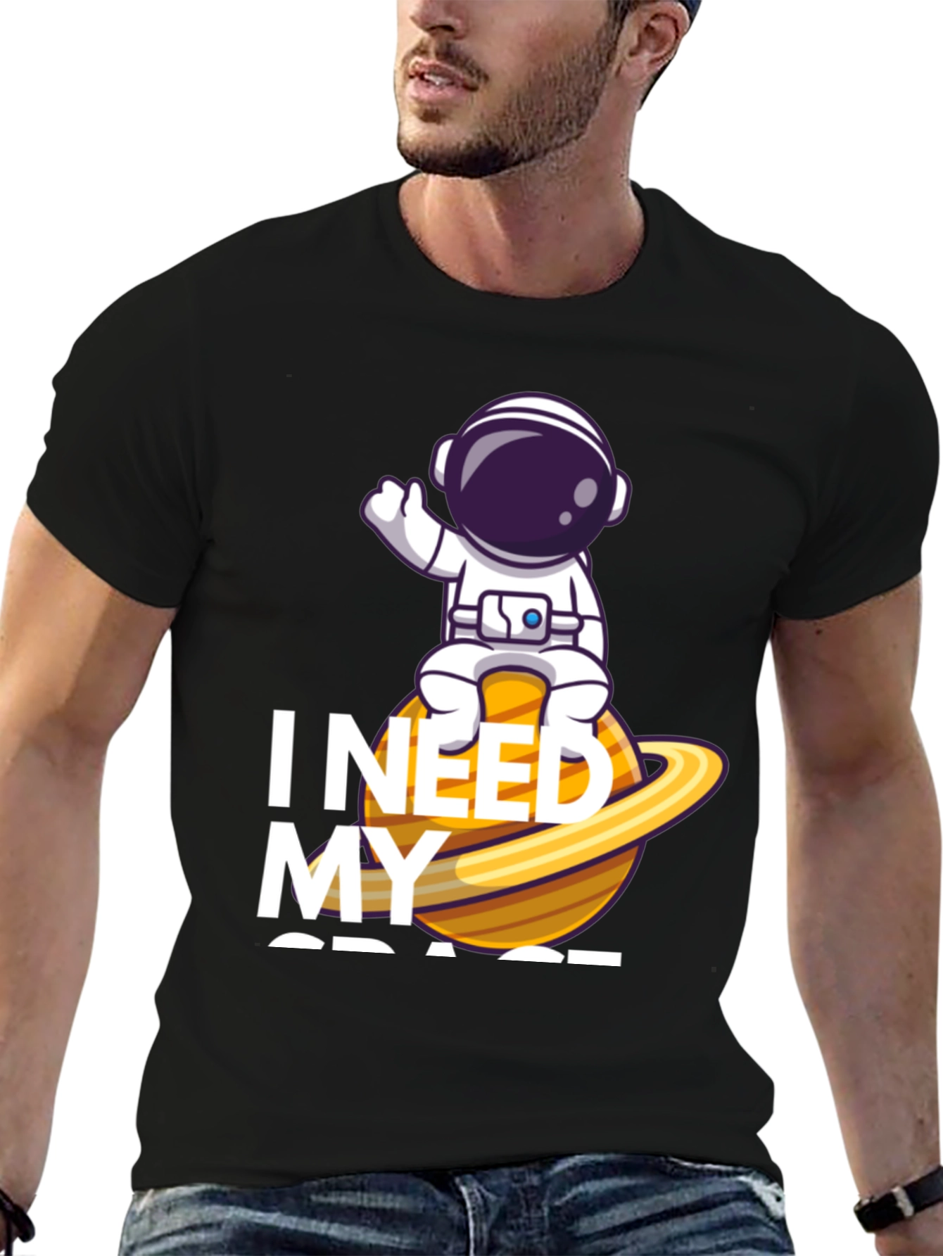 I Need My Space T-Shirt - Astronaut on Planet