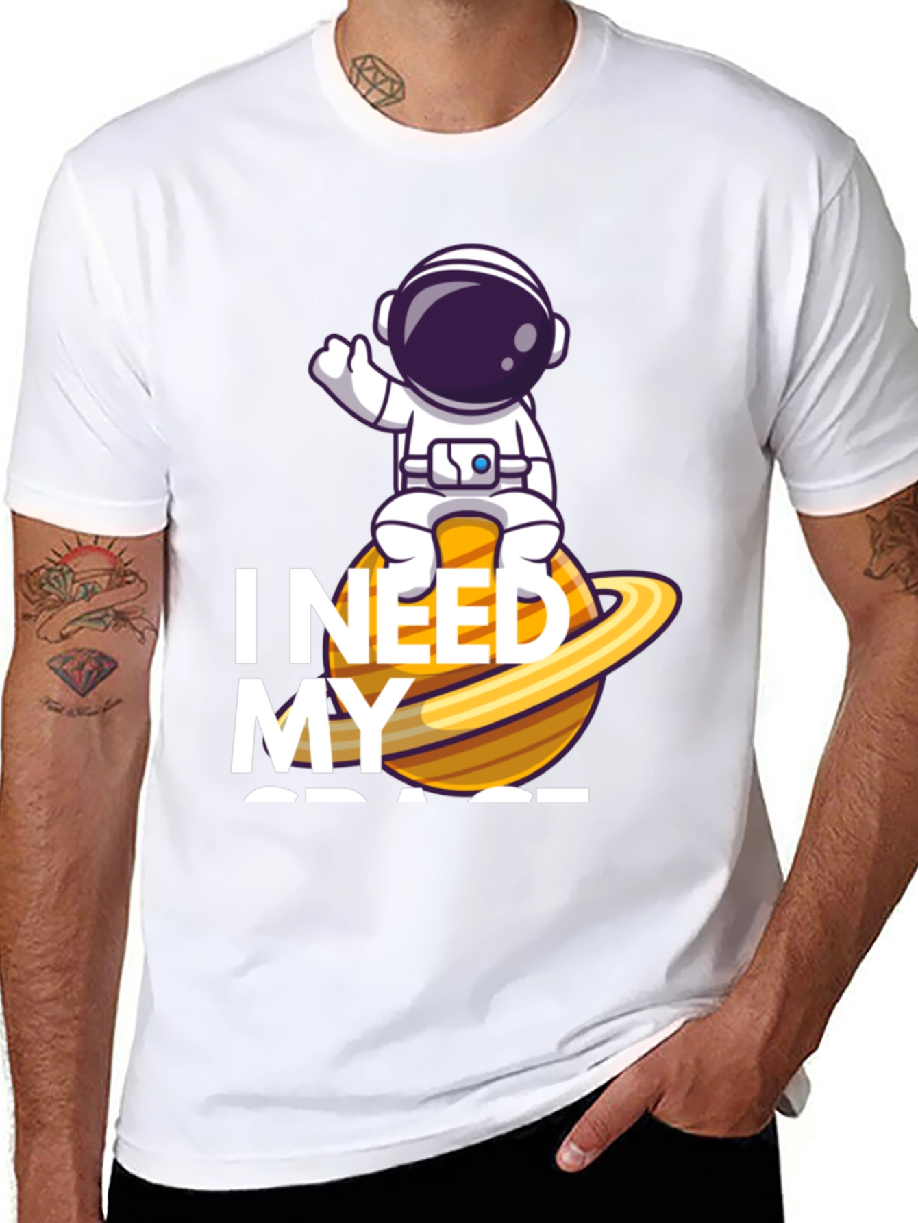 I Need My Space T-Shirt - Astronaut on Planet