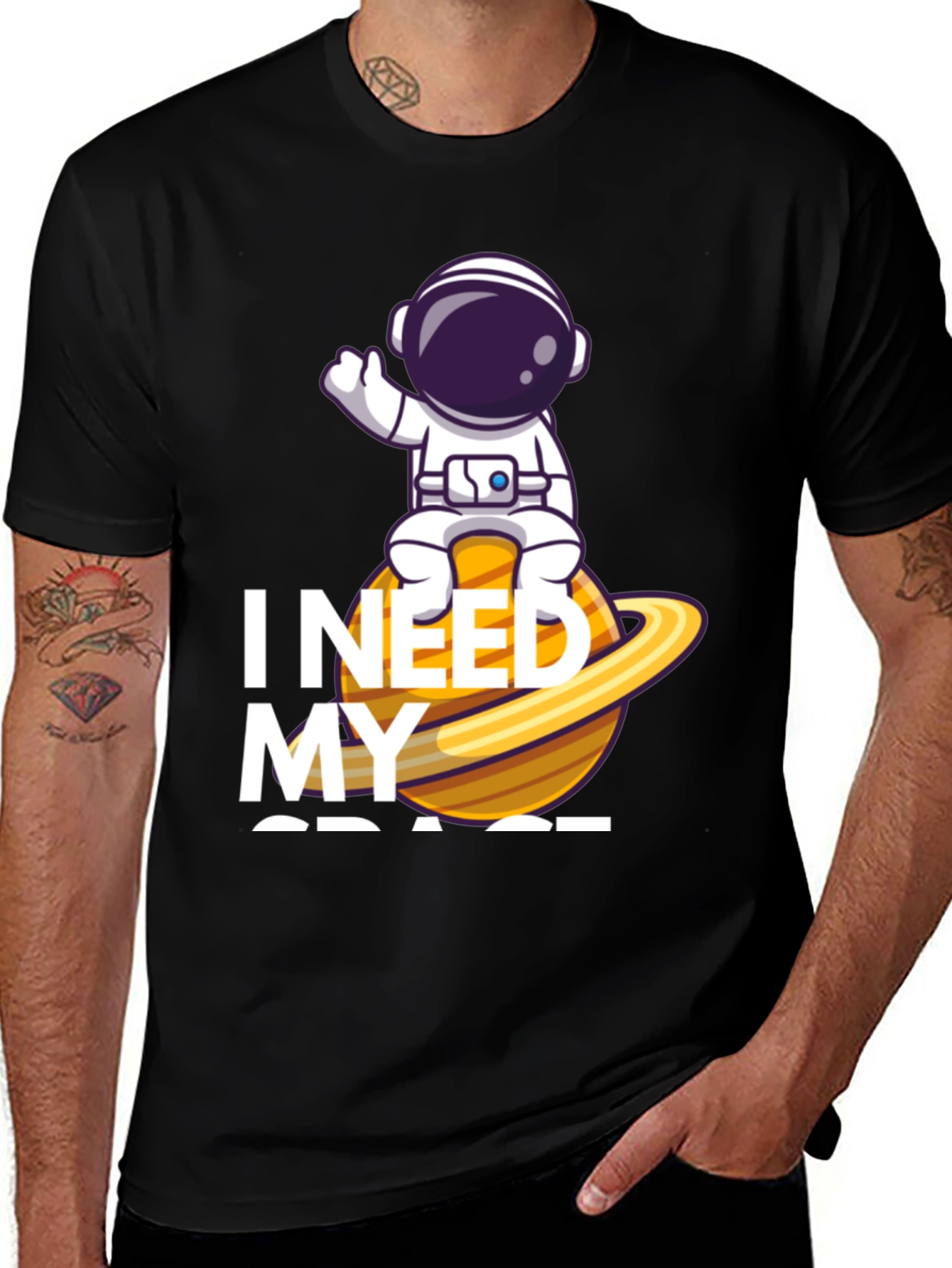 I Need My Space T-Shirt - Astronaut on Planet