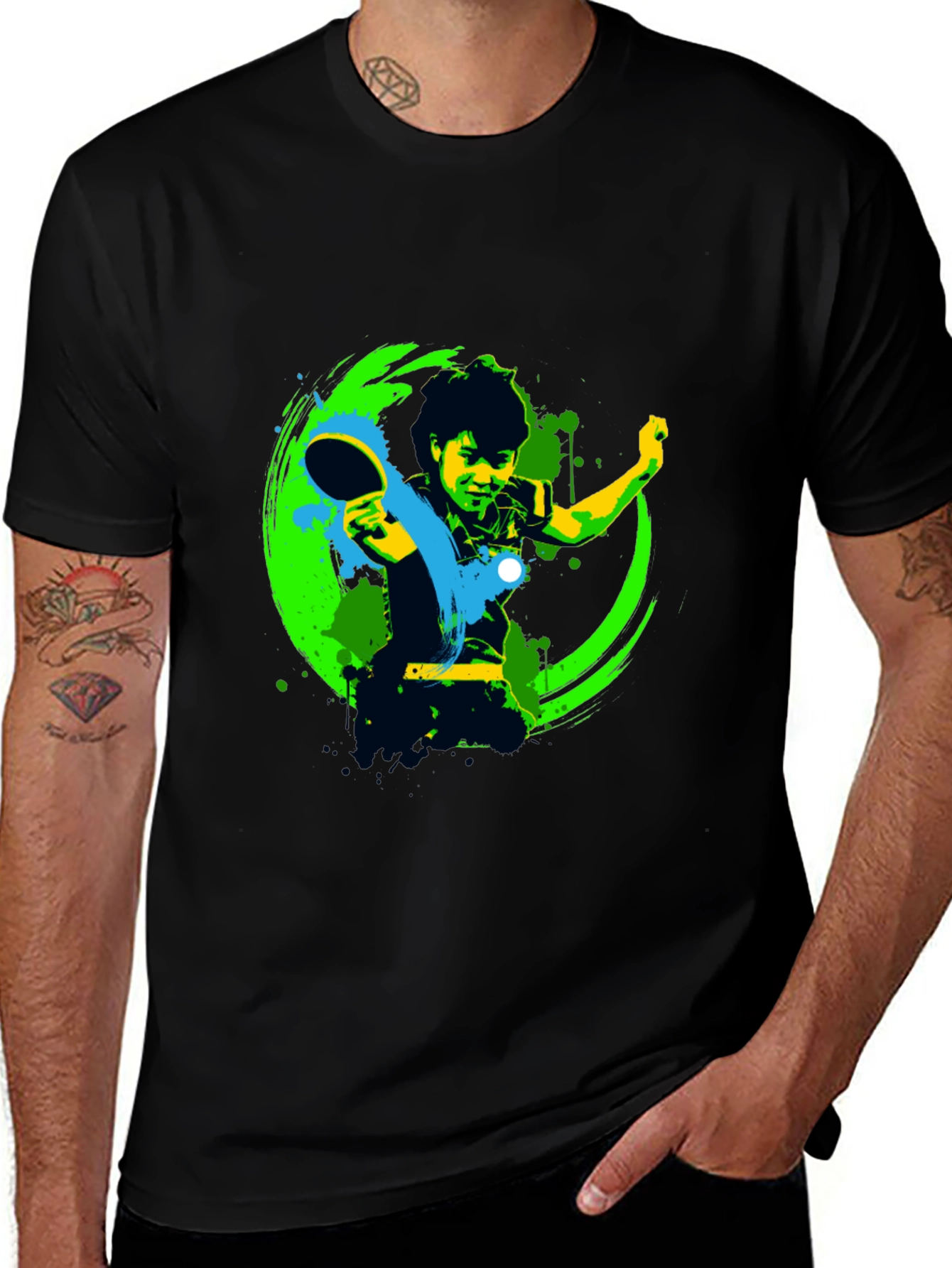 Ping Pong Player Graphic Tee
