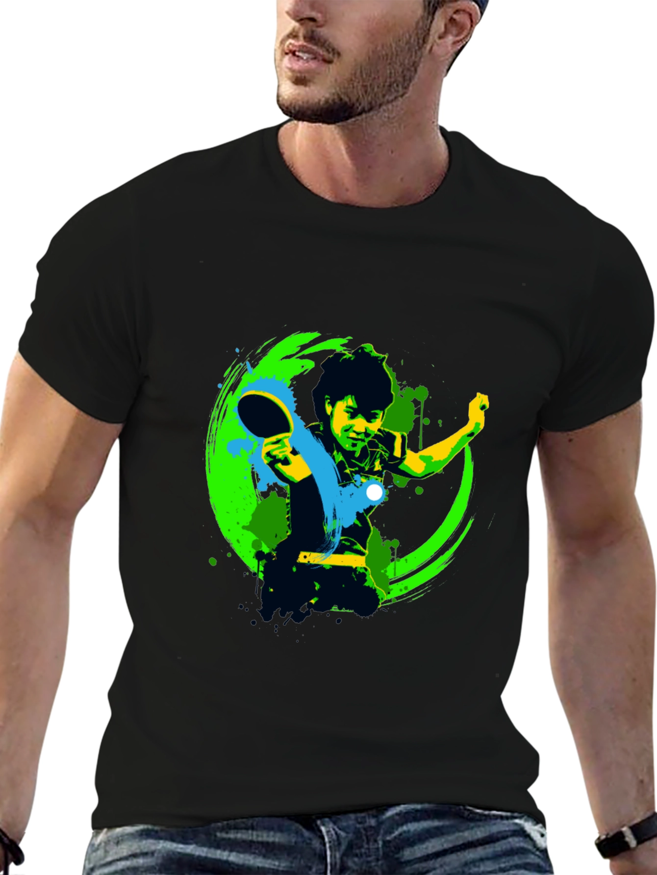 Ping Pong Player Graphic Tee