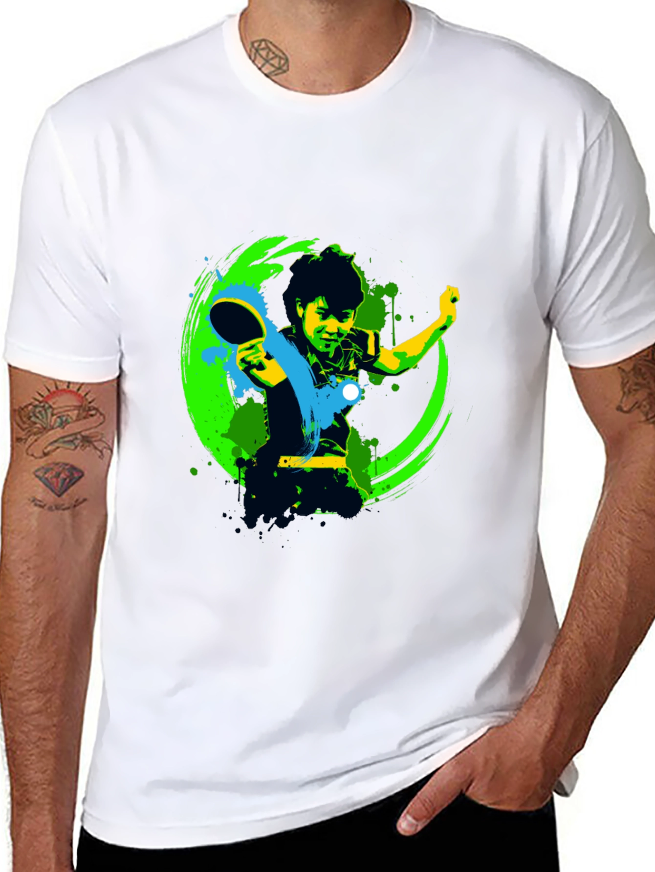 Ping Pong Player Graphic Tee