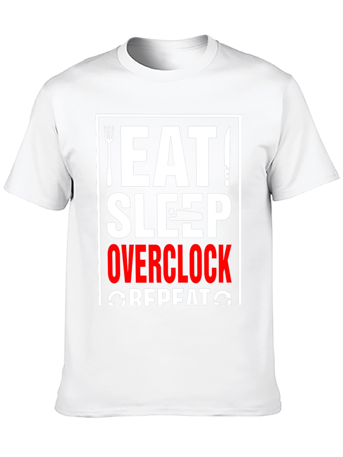 Eat Sleep Overclock Repeat Black T-Shirt