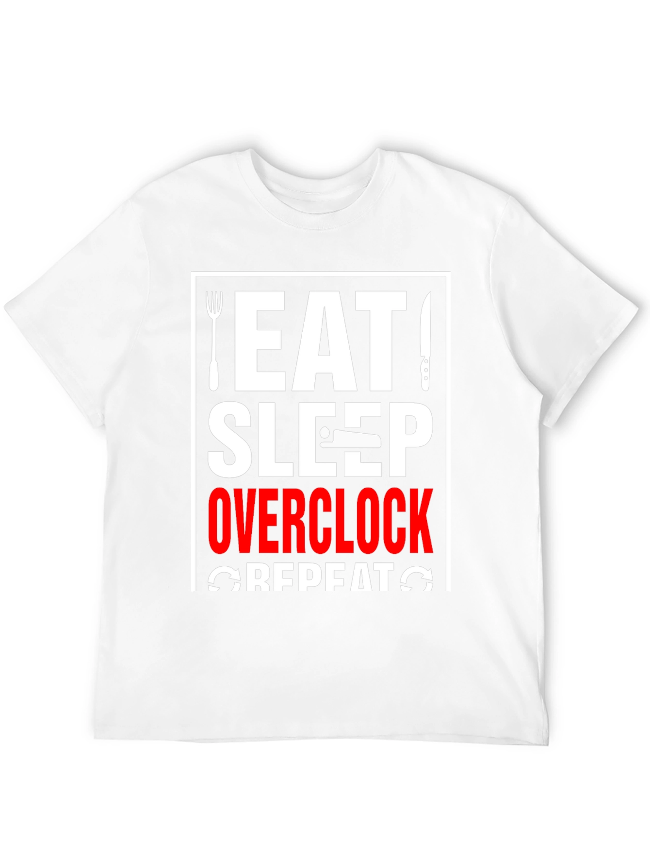 Eat Sleep Overclock Repeat Black T-Shirt