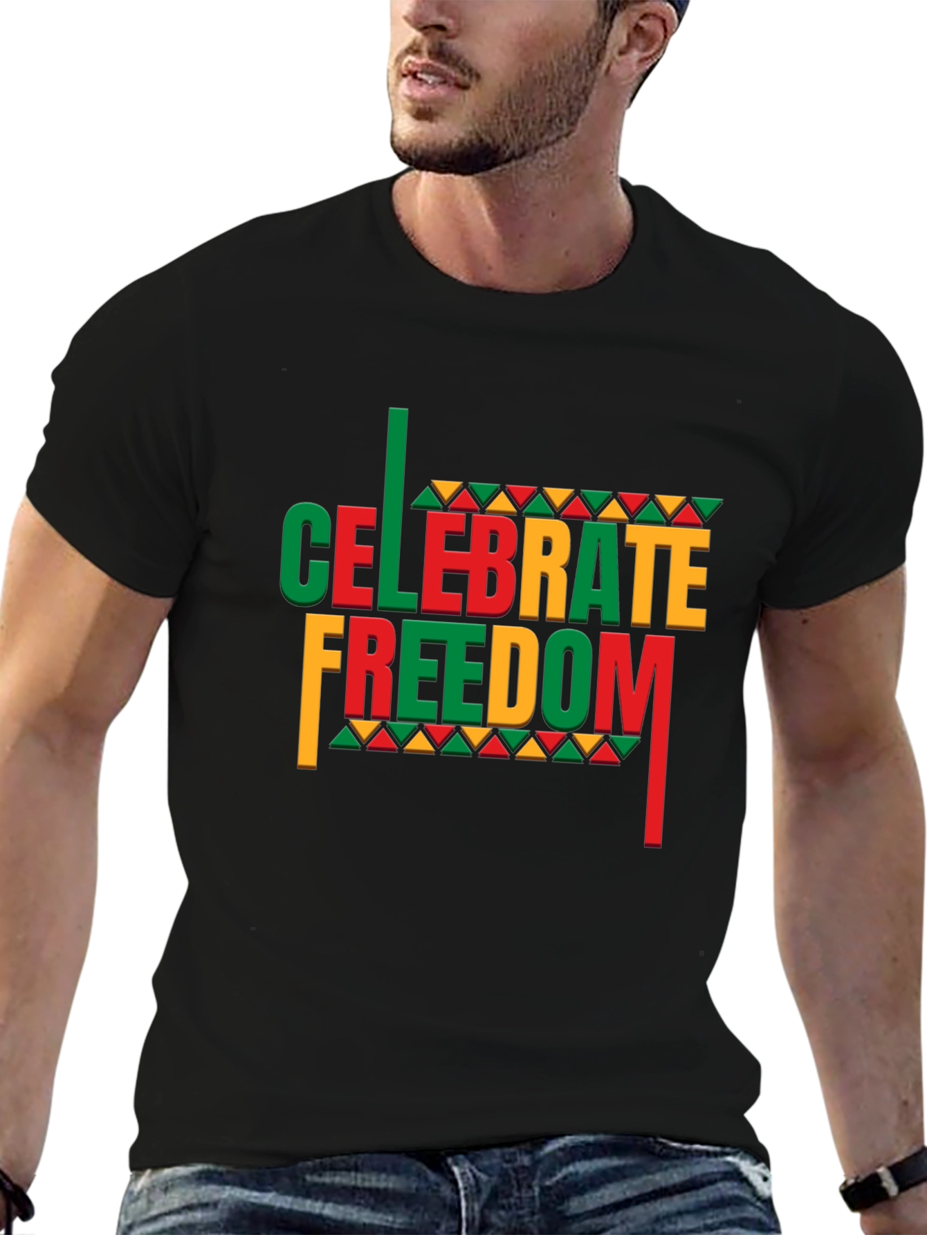 Celebrate Freedom Black Graphic Tee