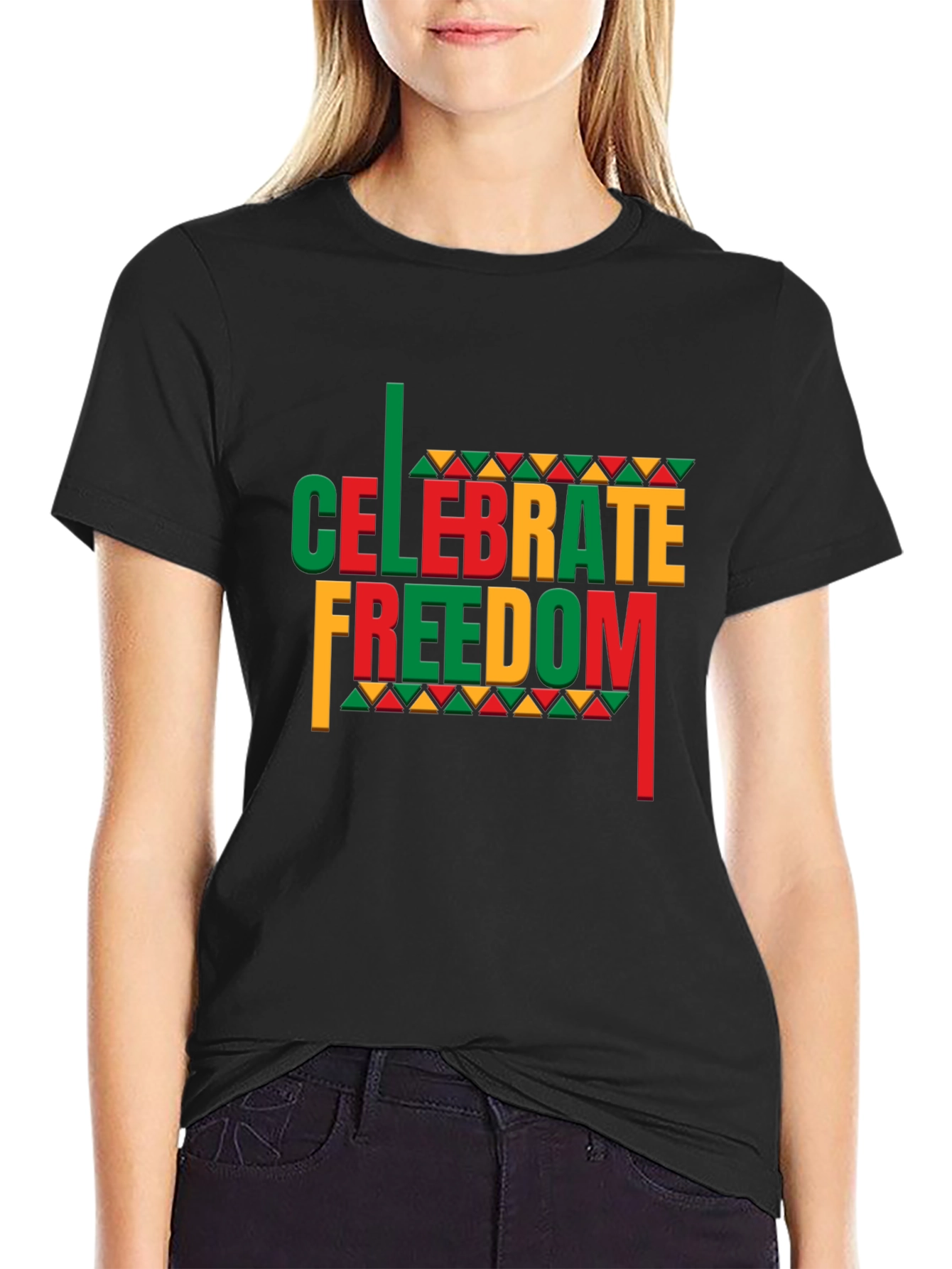 Celebrate Freedom Black Graphic Tee