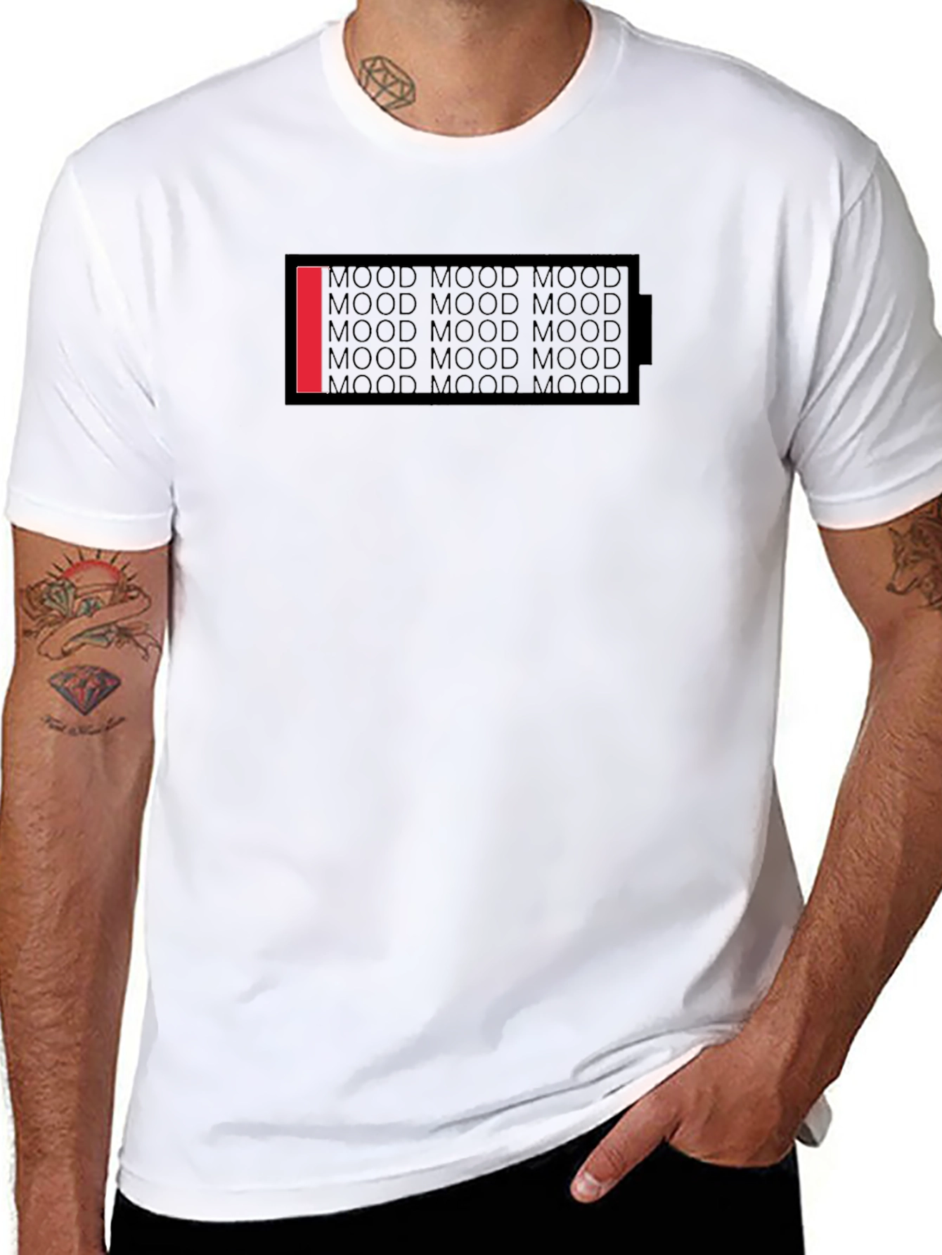 Mood Battery Graphic Tee - Casual Comfort