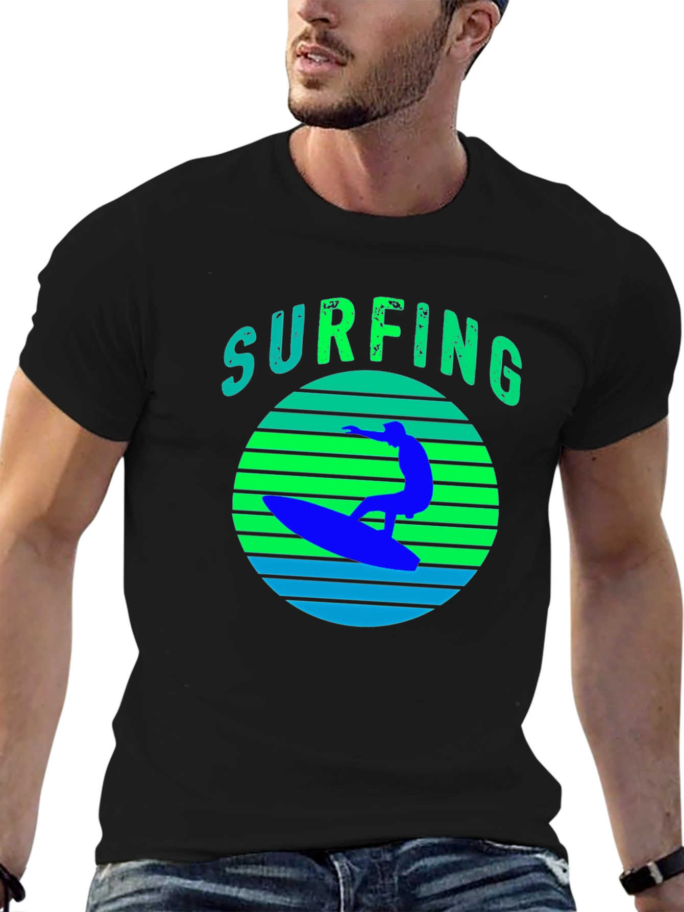 Surfing Graphic Tee - Cool Summer Vibes