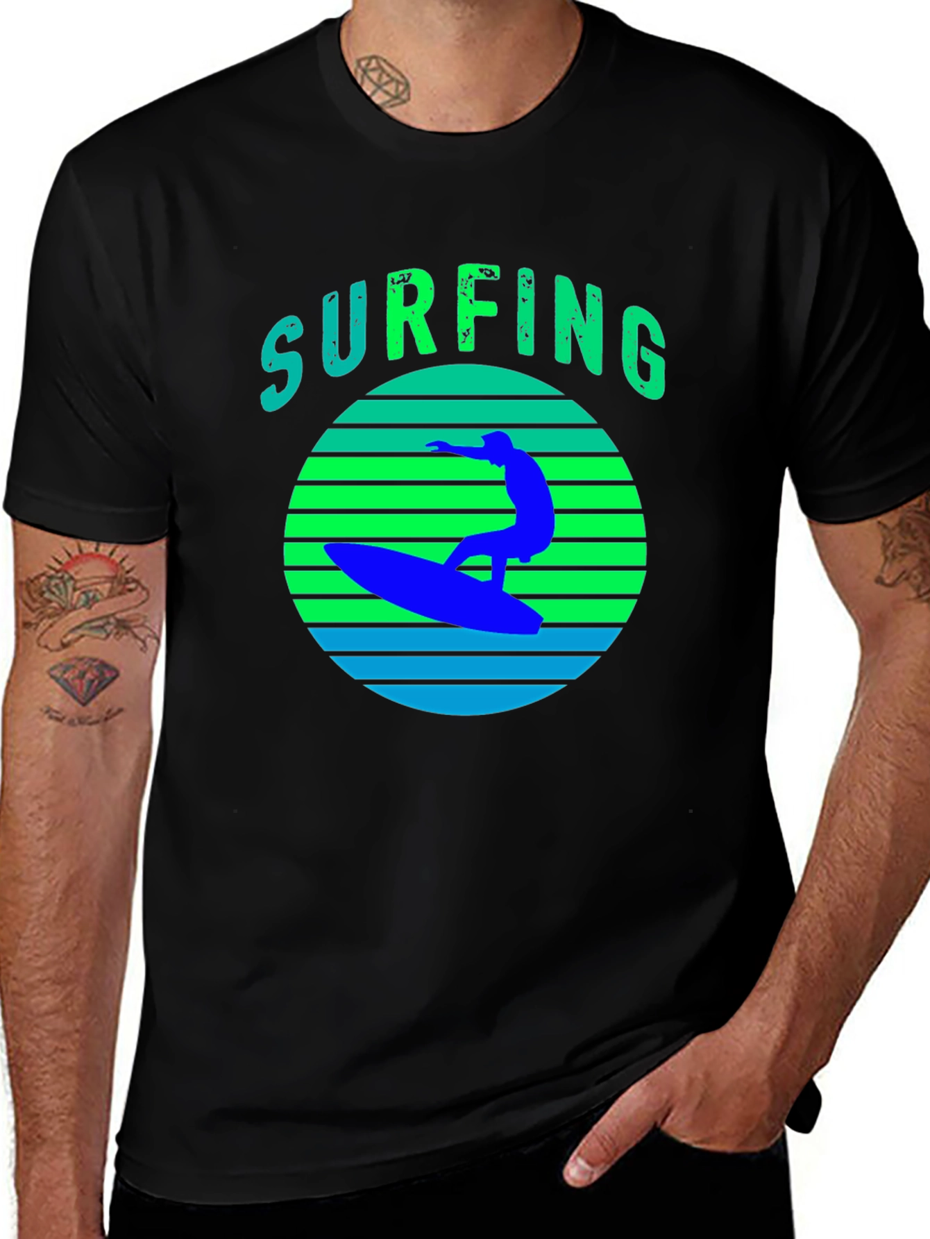 Surfing Graphic Tee - Cool Summer Vibes