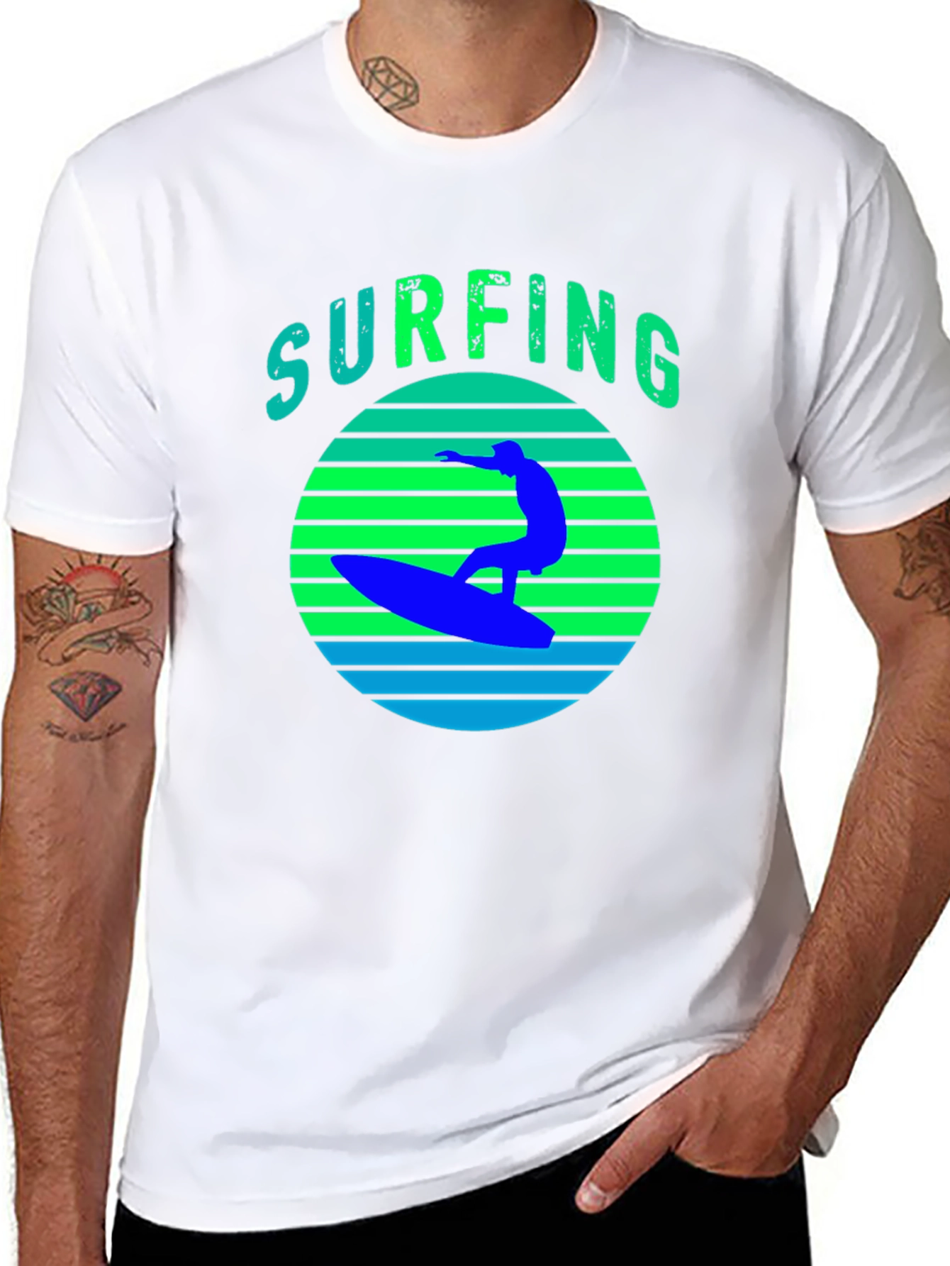 Surfing Graphic Tee - Cool Summer Vibes