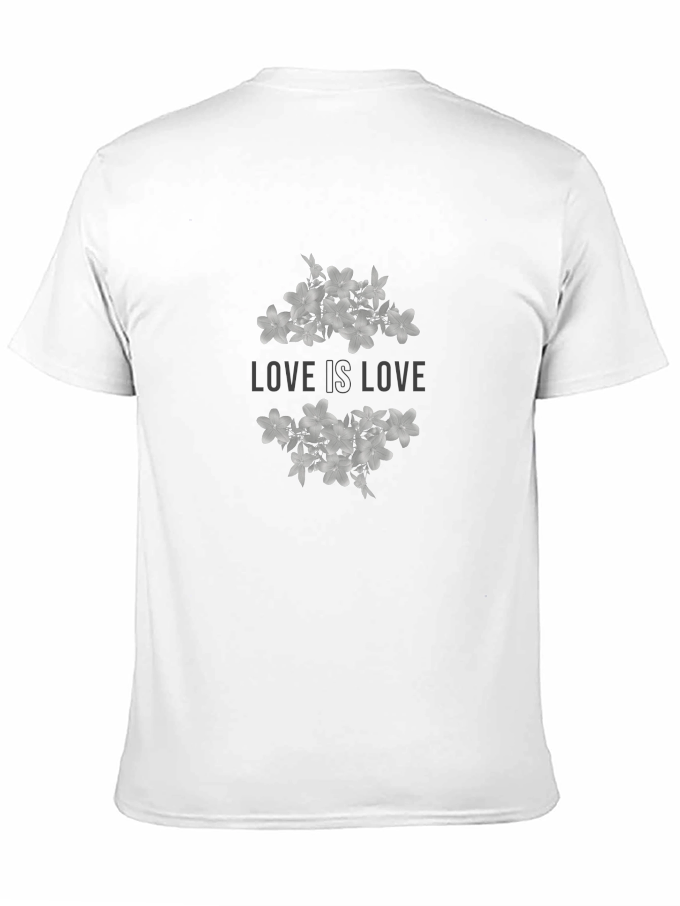 Love is Love Floral Graphic T-Shirt - Black