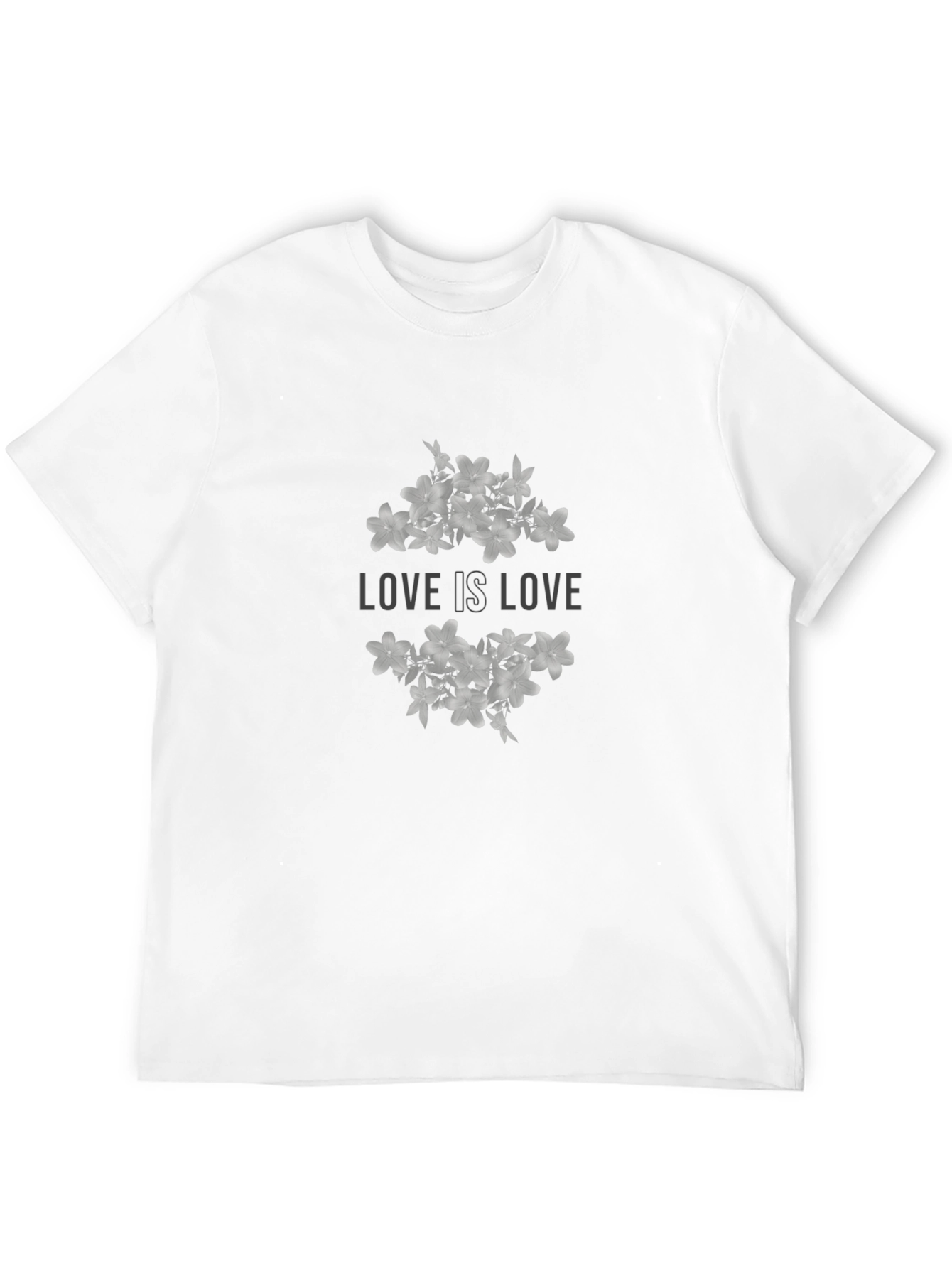 Love is Love Floral Graphic T-Shirt - Black