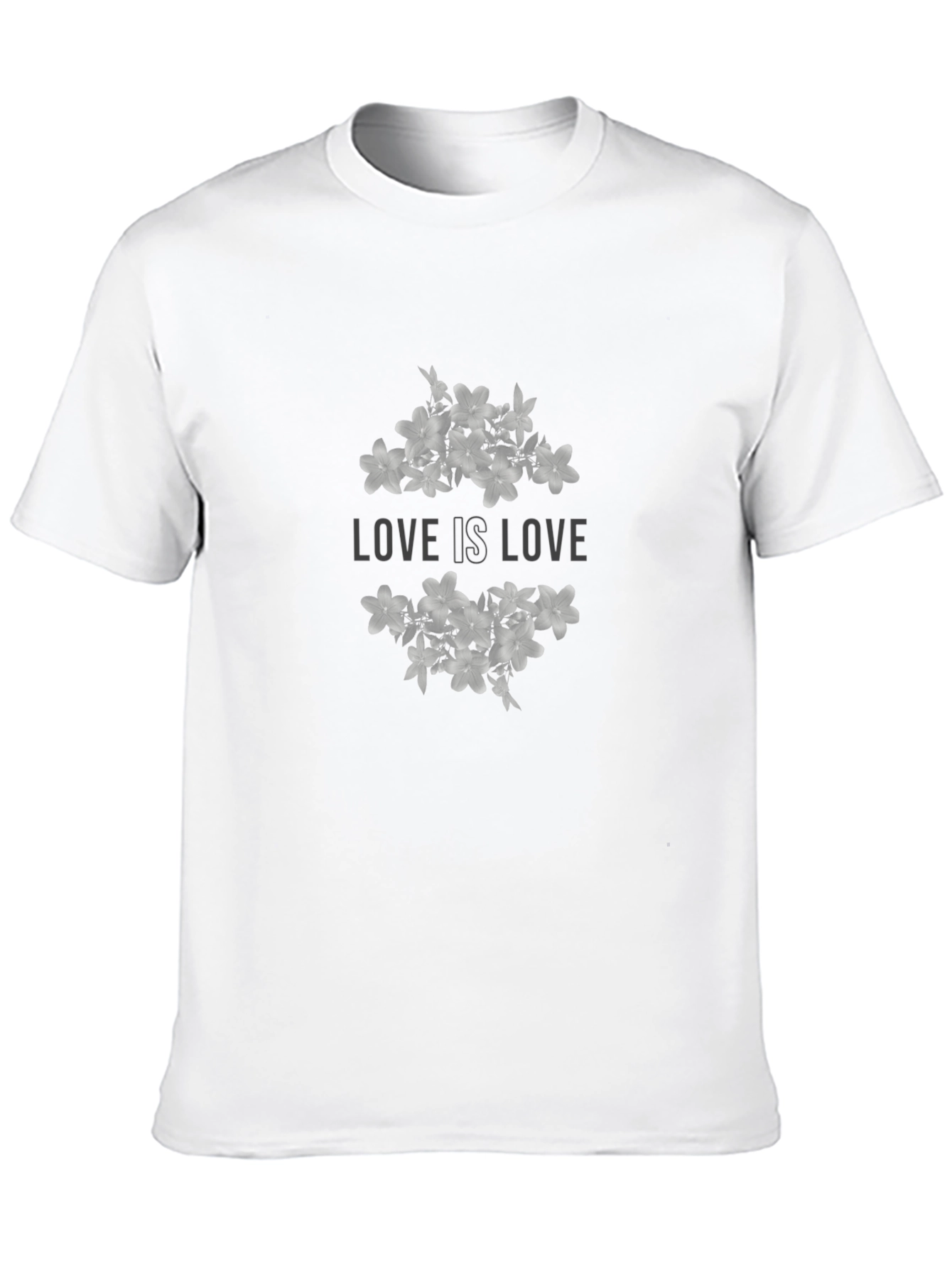 Love is Love Floral Graphic T-Shirt - Black
