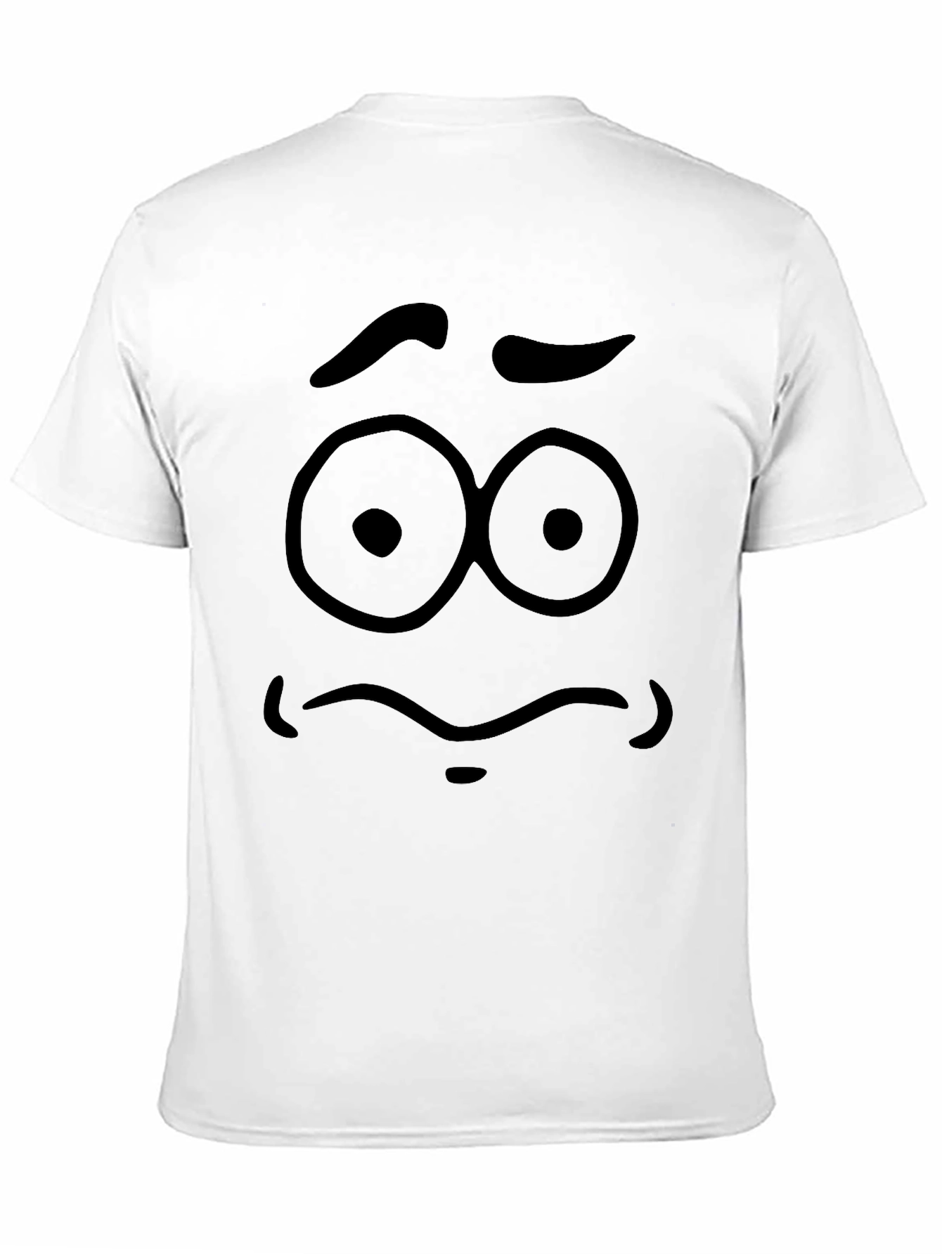 Expressive Face Graphic Tee - Unisex Black T-Shirt