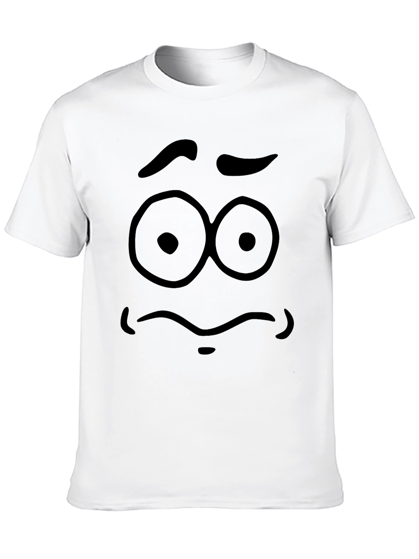 Expressive Face Graphic Tee - Unisex Black T-Shirt