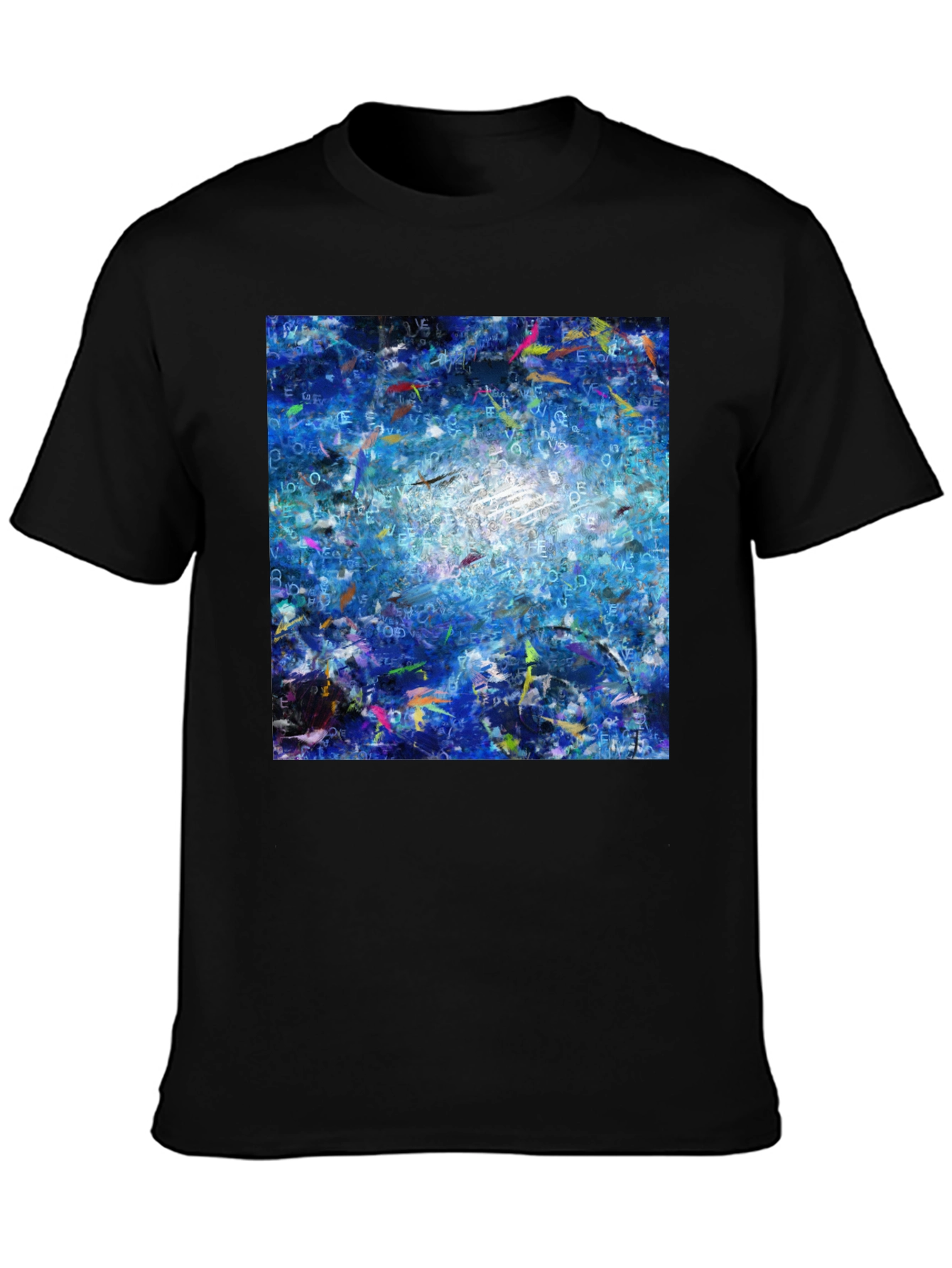 Abstract Blue T-Shirt