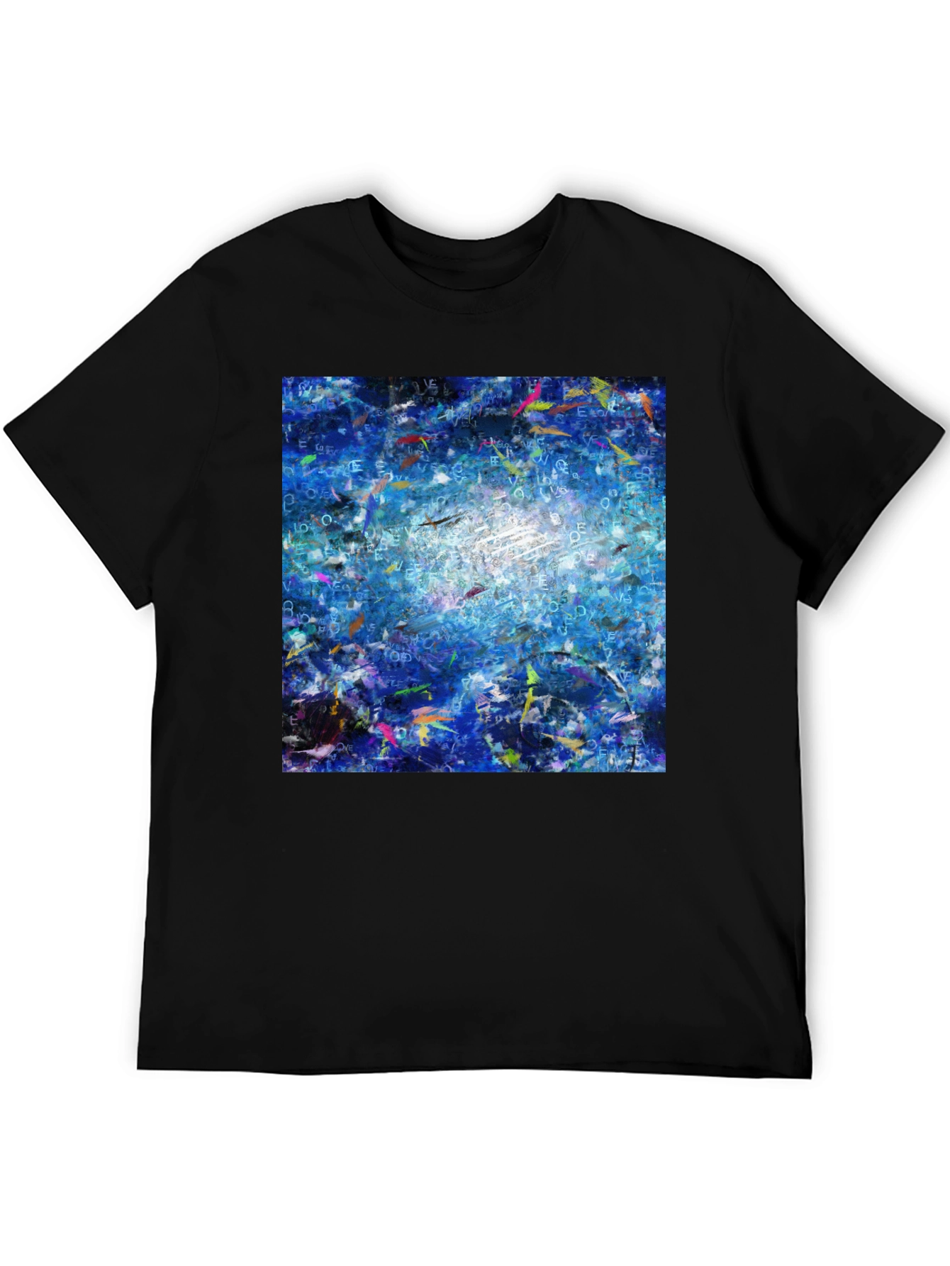Abstract Blue T-Shirt