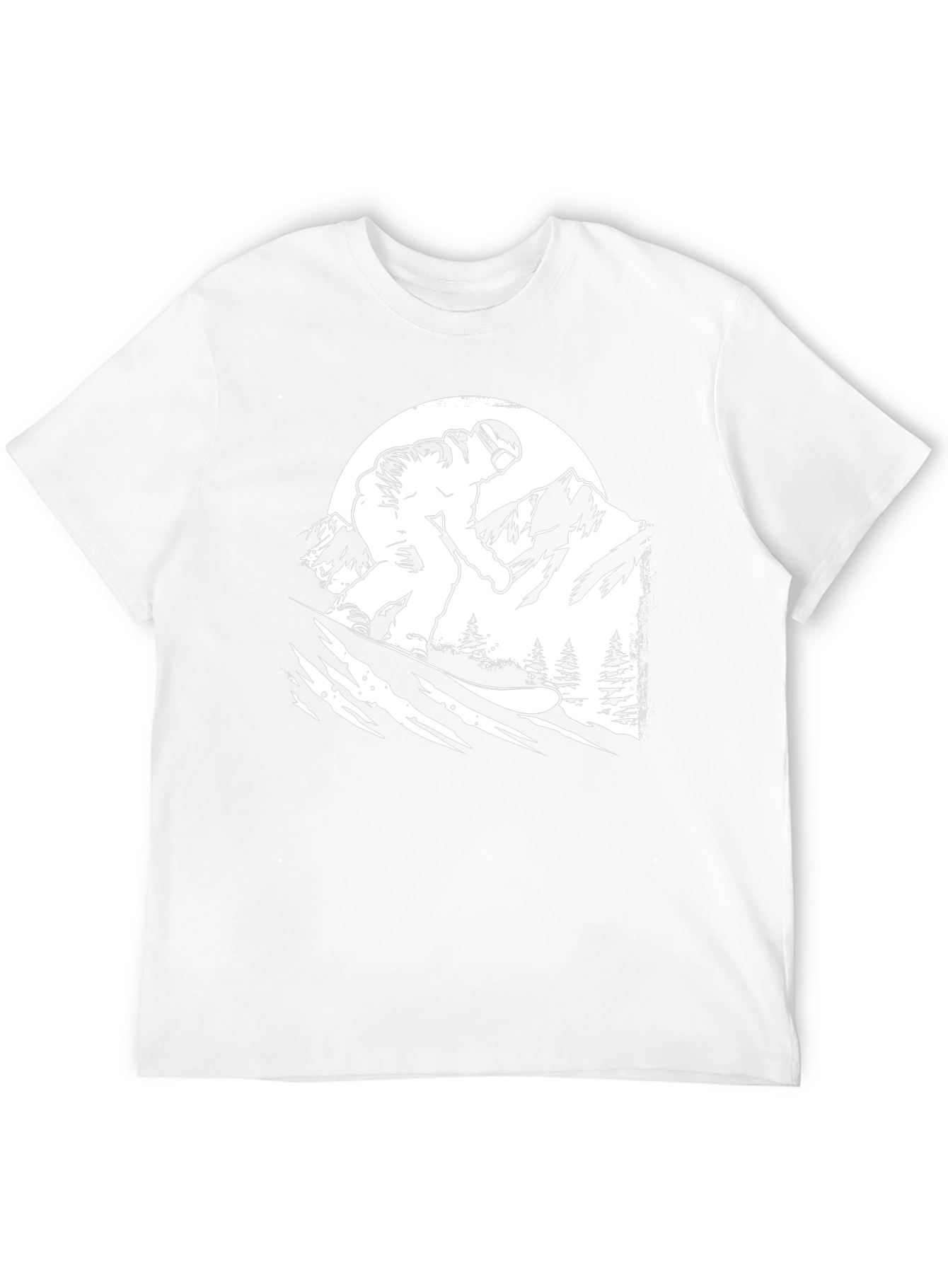 Snowboarder Graphic Tee - Black Cotton T-Shirt