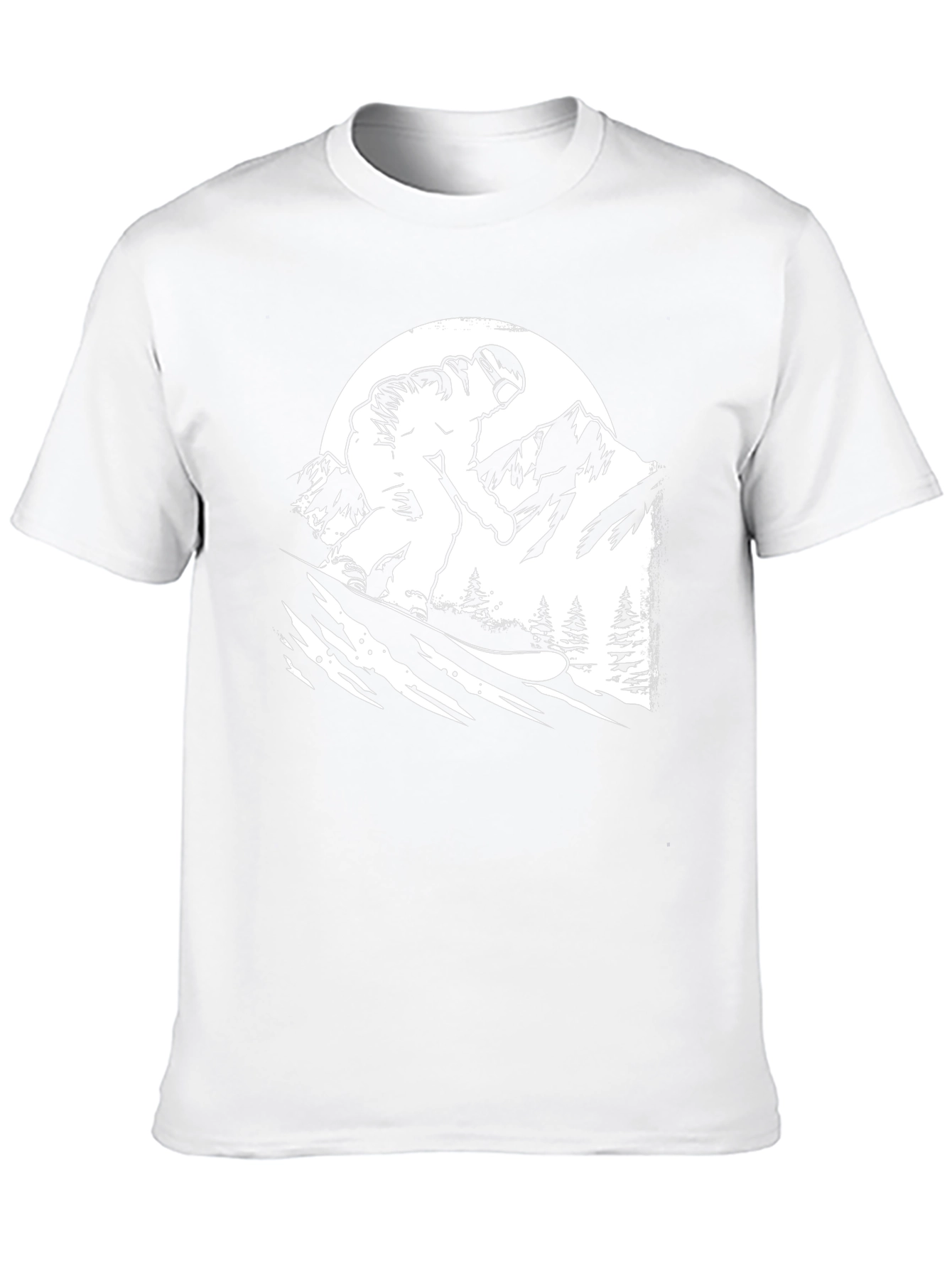 Snowboarder Graphic Tee - Black Cotton T-Shirt