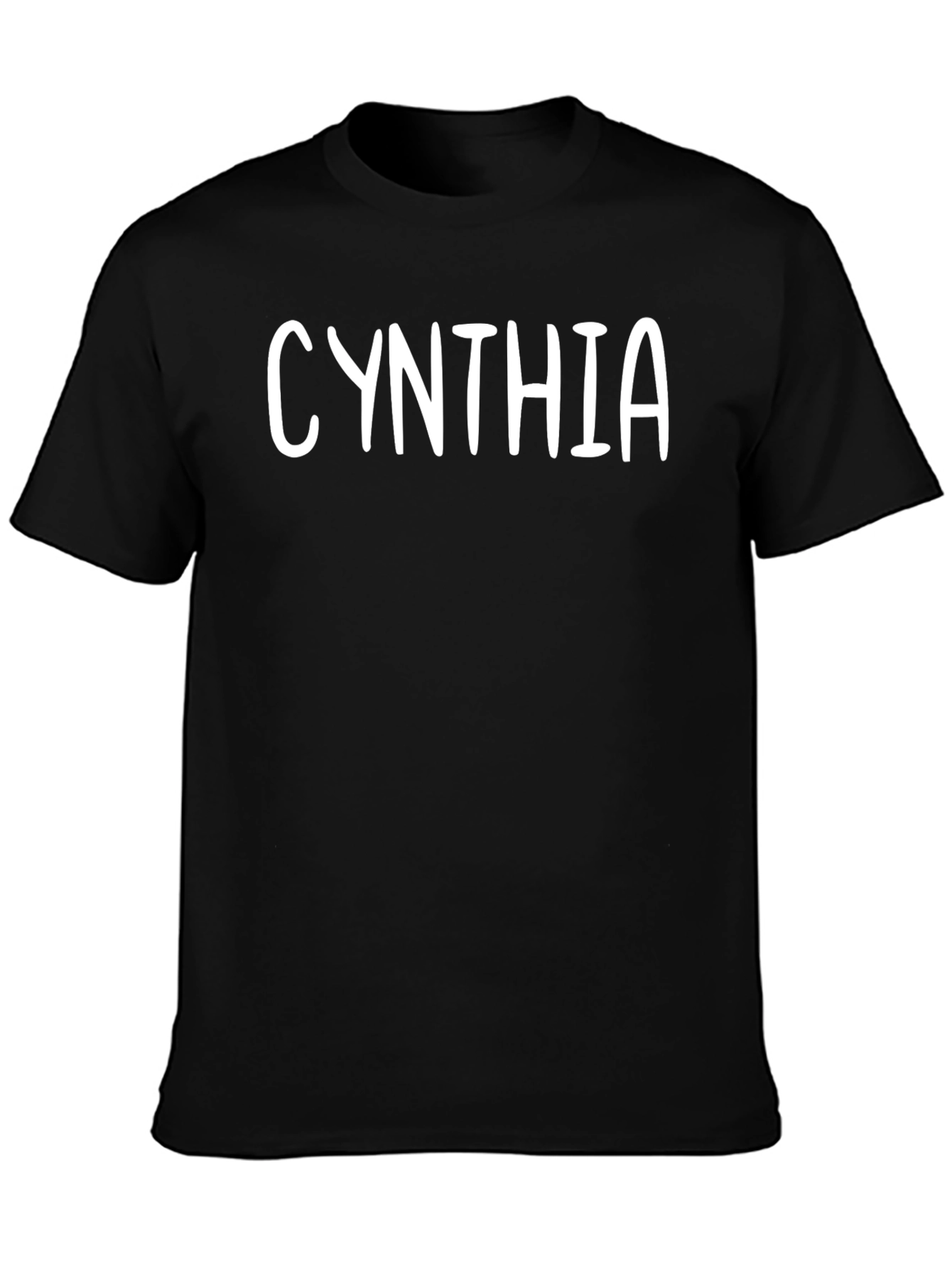 Cynthia Personalized Black T-Shirt