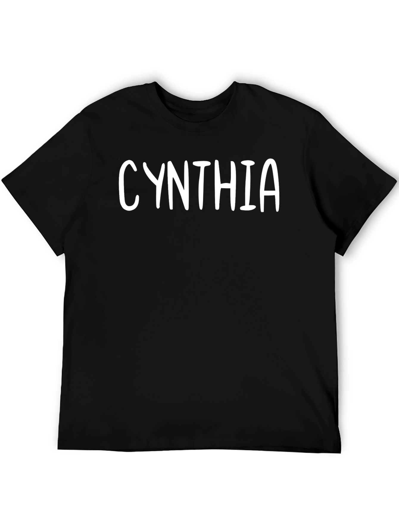 Cynthia Personalized Black T-Shirt