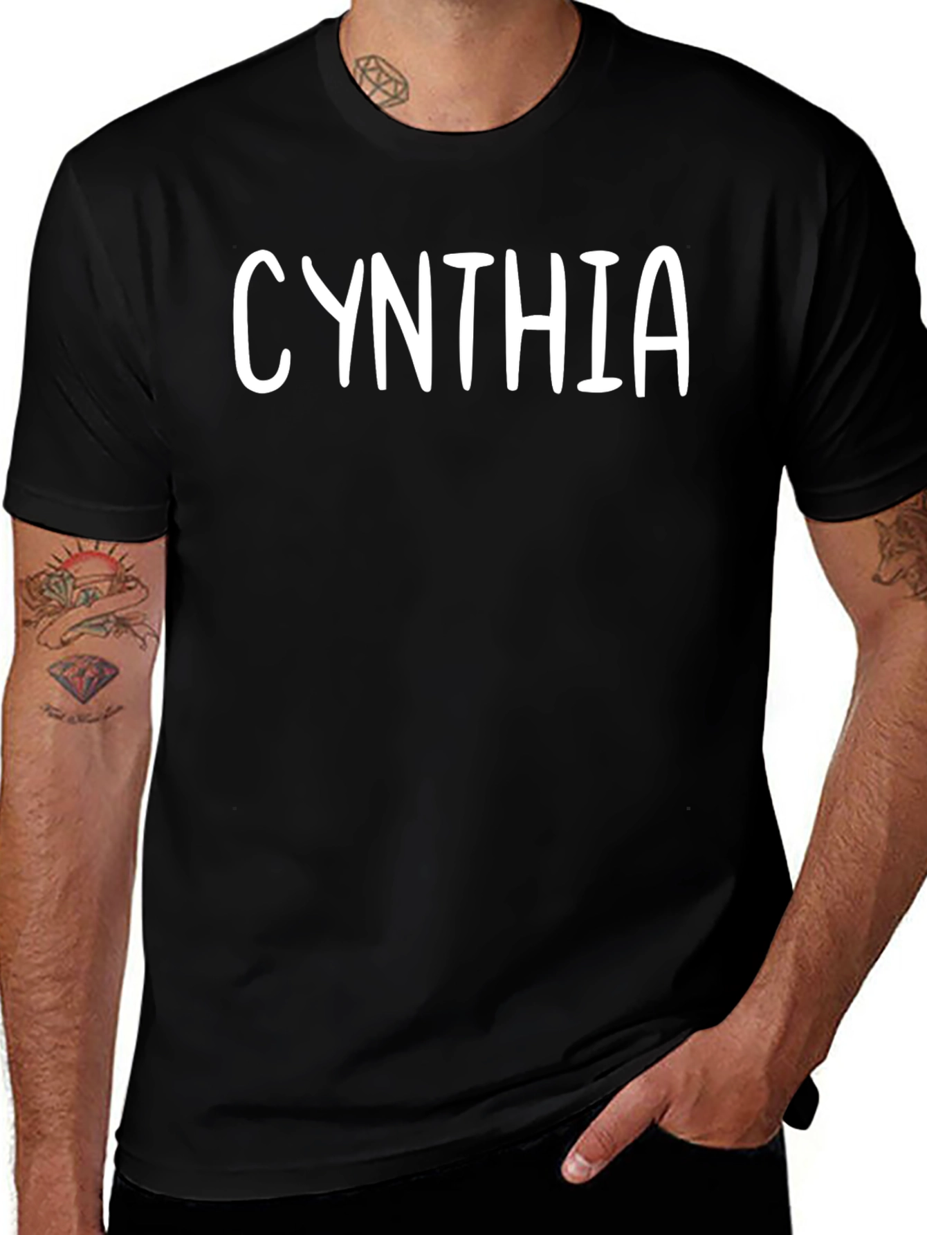 Cynthia Personalized Black T-Shirt