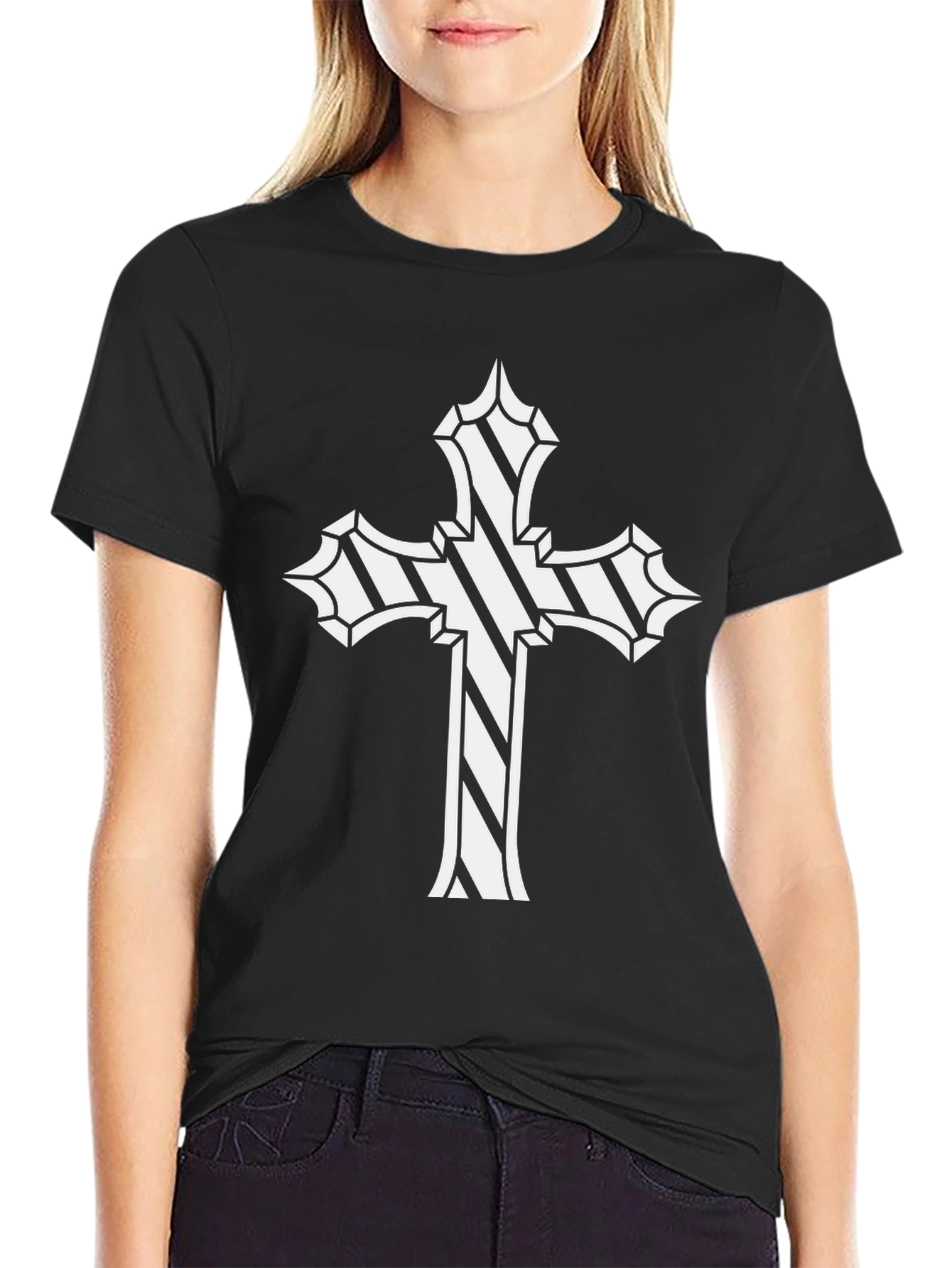 Graphic Cross Black T-Shirt