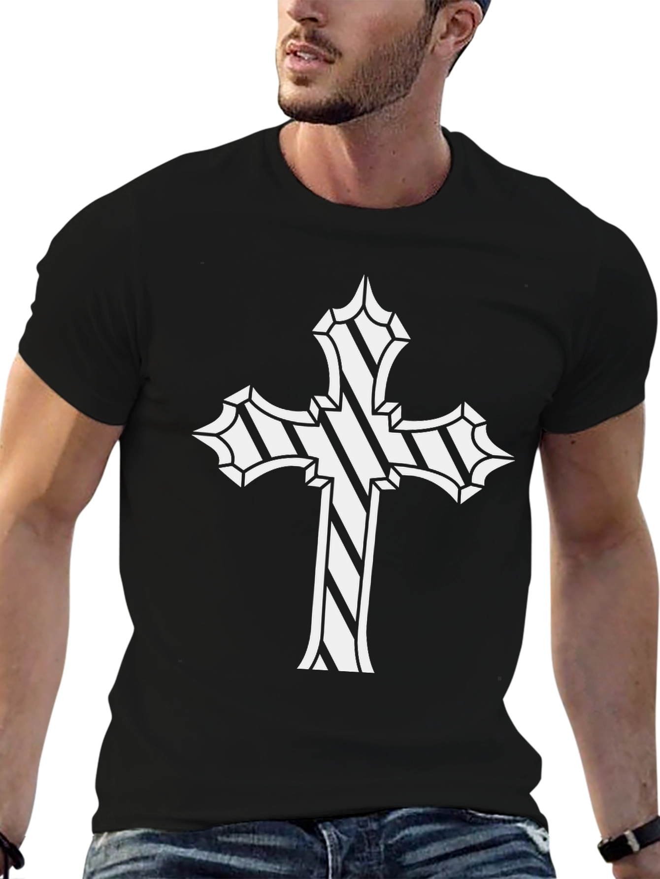 Graphic Cross Black T-Shirt