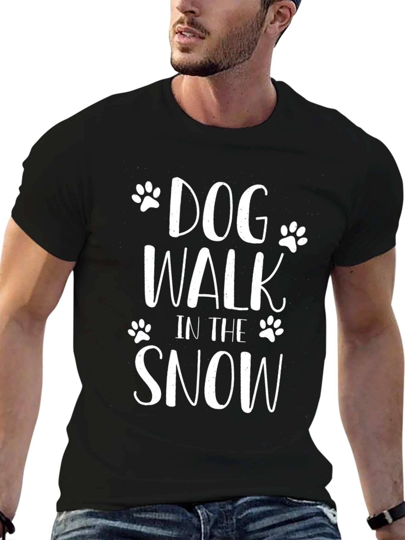 Dog Walk in the Snow Graphic Tee