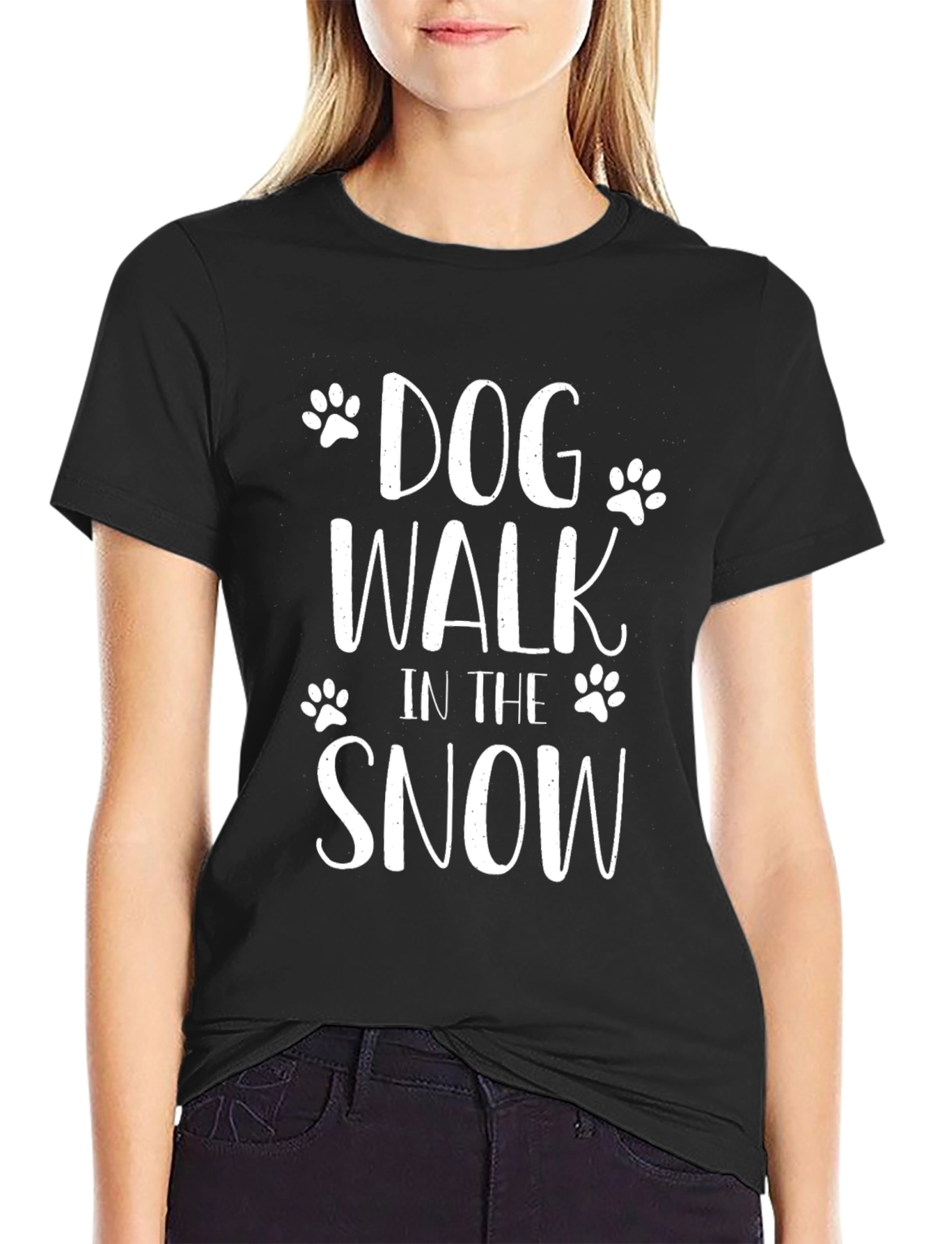 Dog Walk in the Snow Graphic Tee