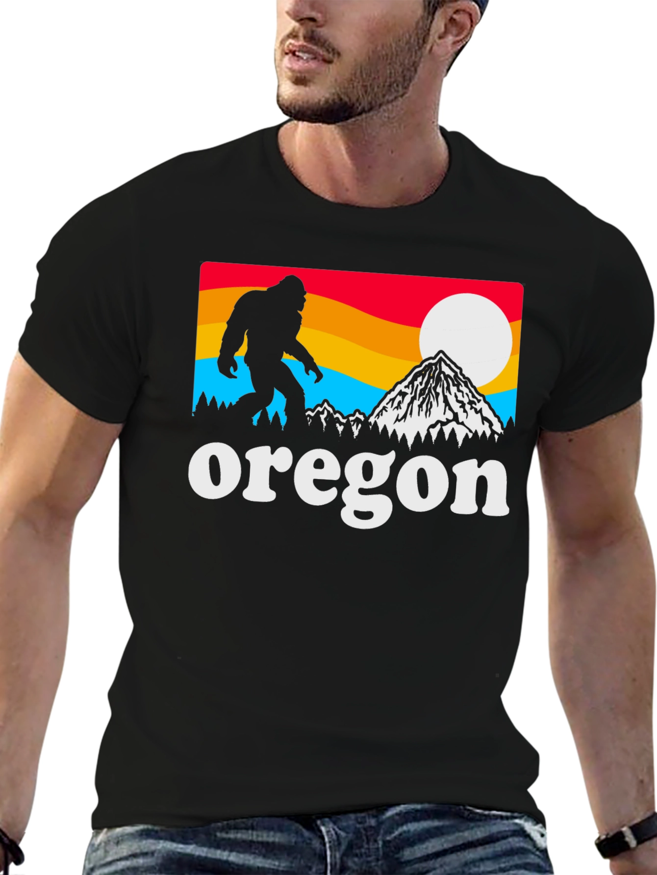 Oregon Bigfoot Graphic Tee - Black