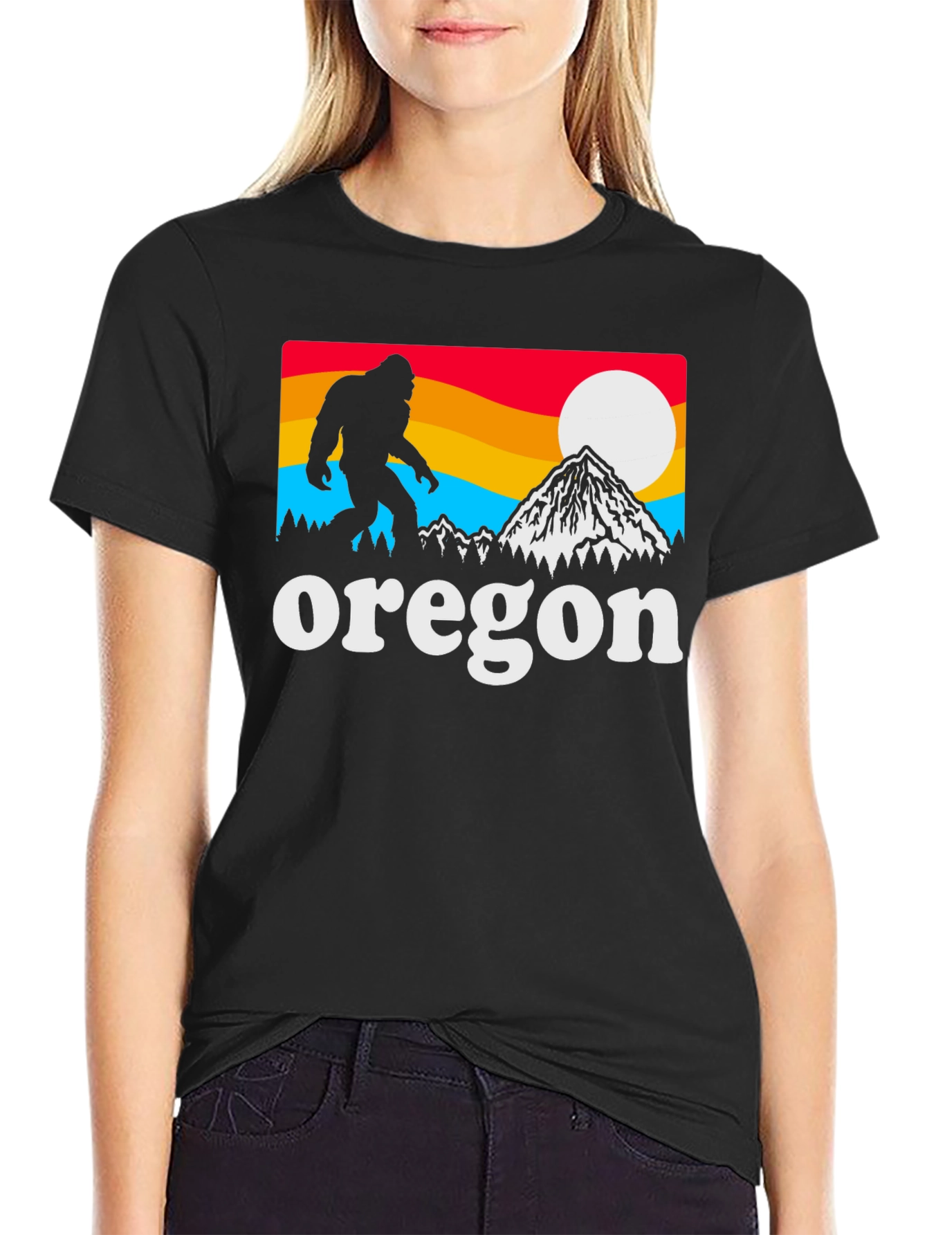 Oregon Bigfoot Graphic Tee - Black
