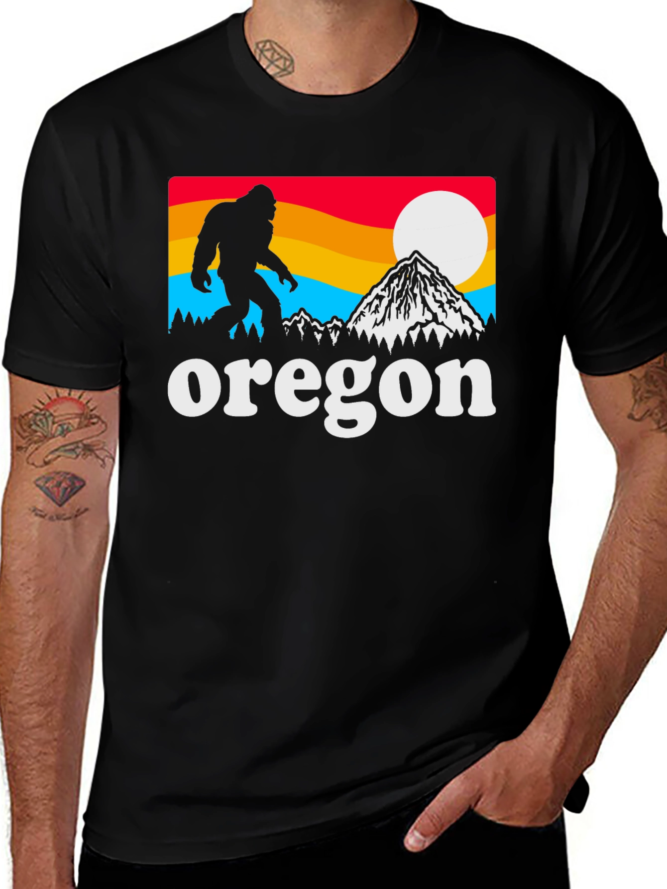 Oregon Bigfoot Graphic Tee - Black