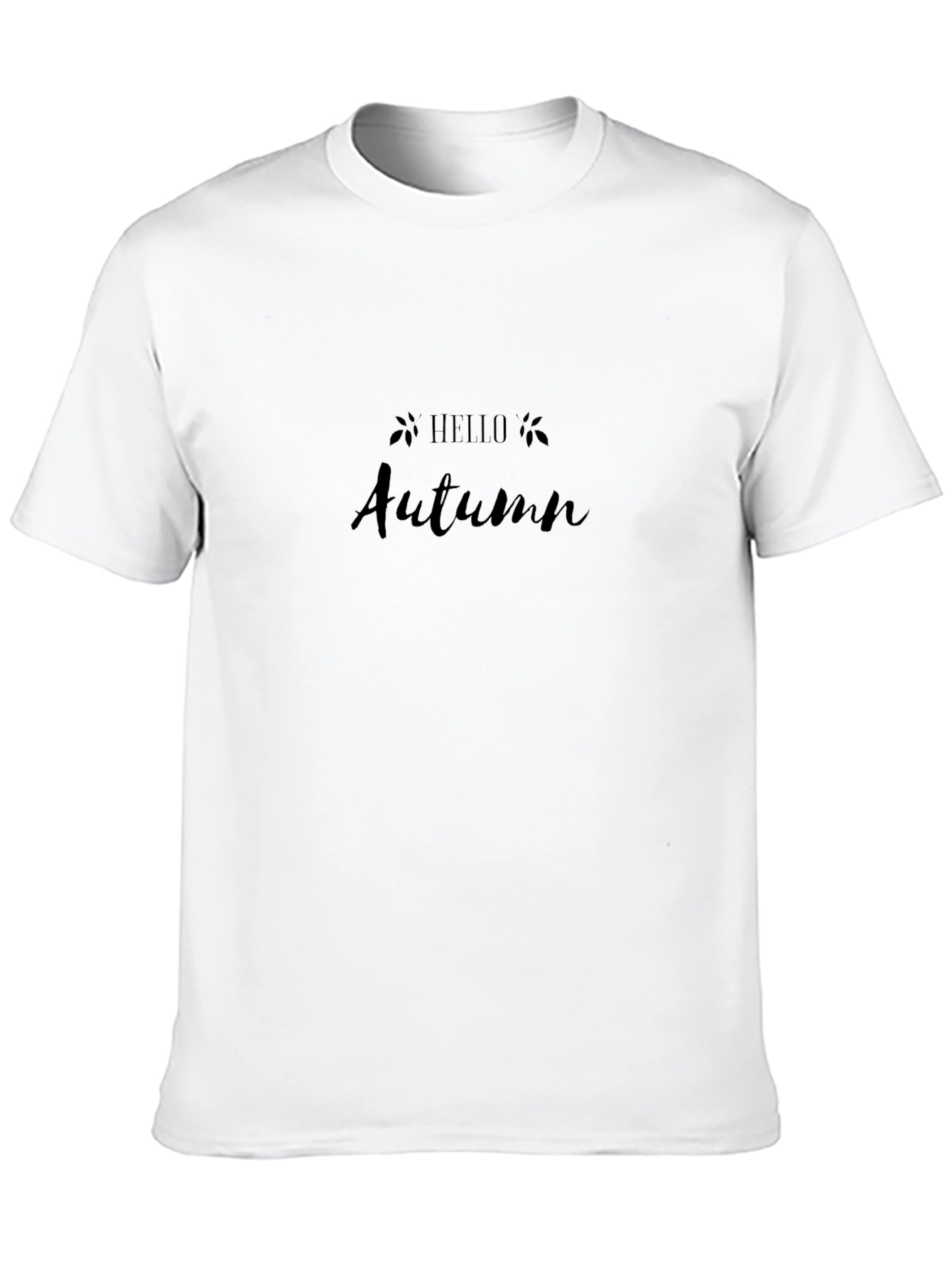 Hello Autumn Black Graphic Tee