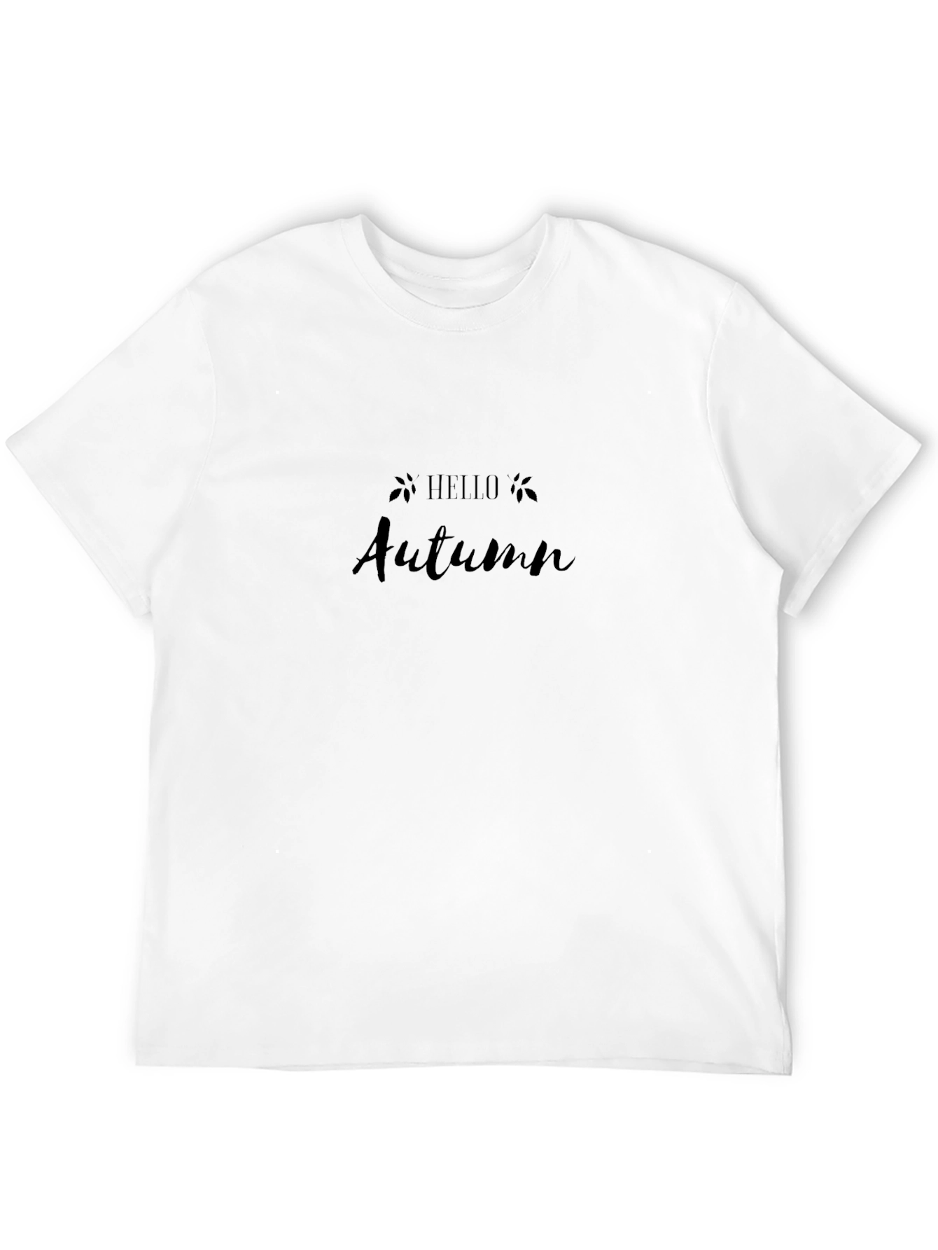 Hello Autumn Black Graphic Tee